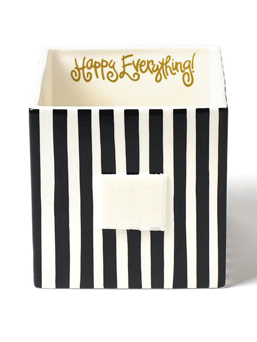 Black Stripe Mini Nesting Cube - Medium
