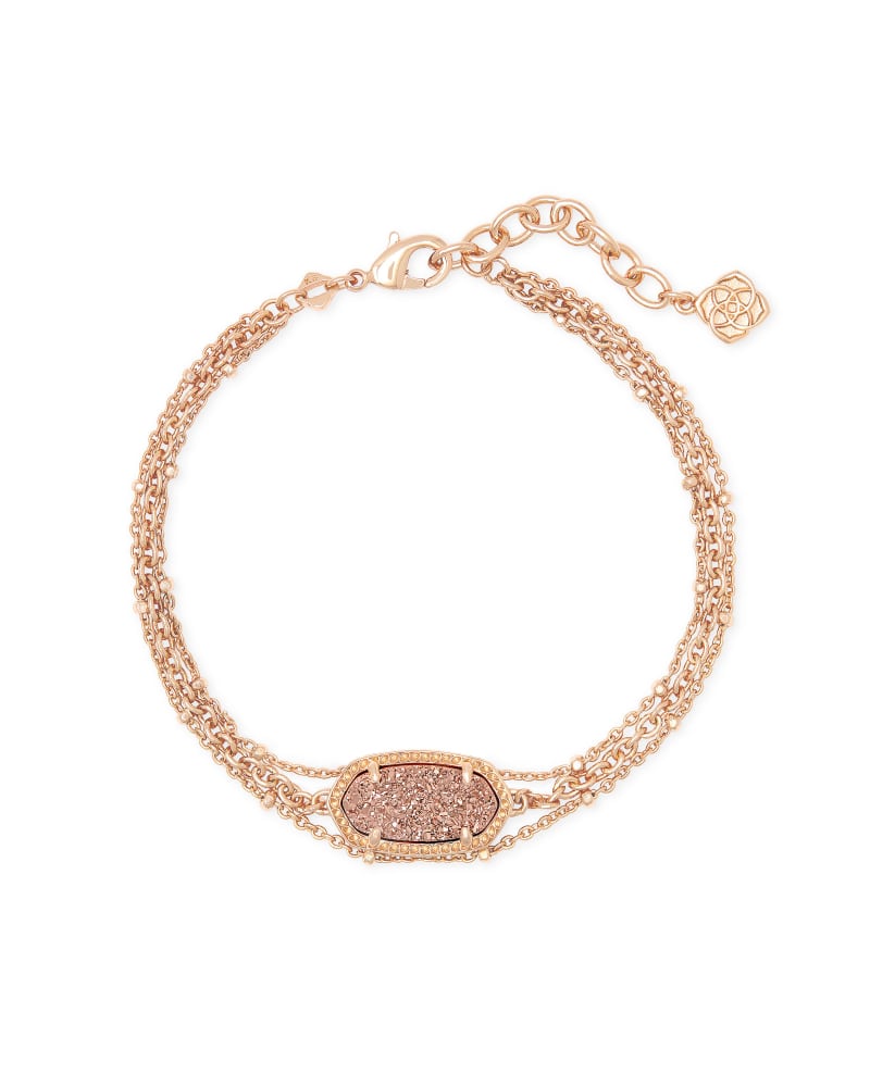 Elaina Rose Gold Multi Strand Bracelet In Rose Gold Drusy