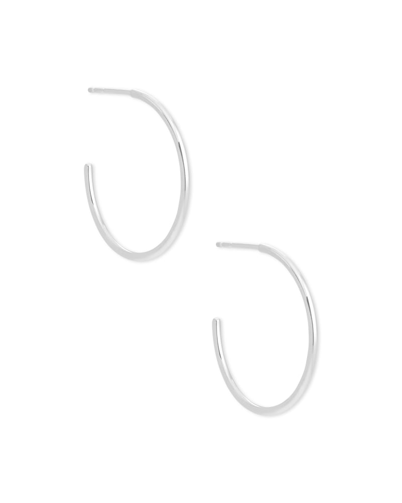 Keeley Small Hoop Earrings In Sterling Silver
