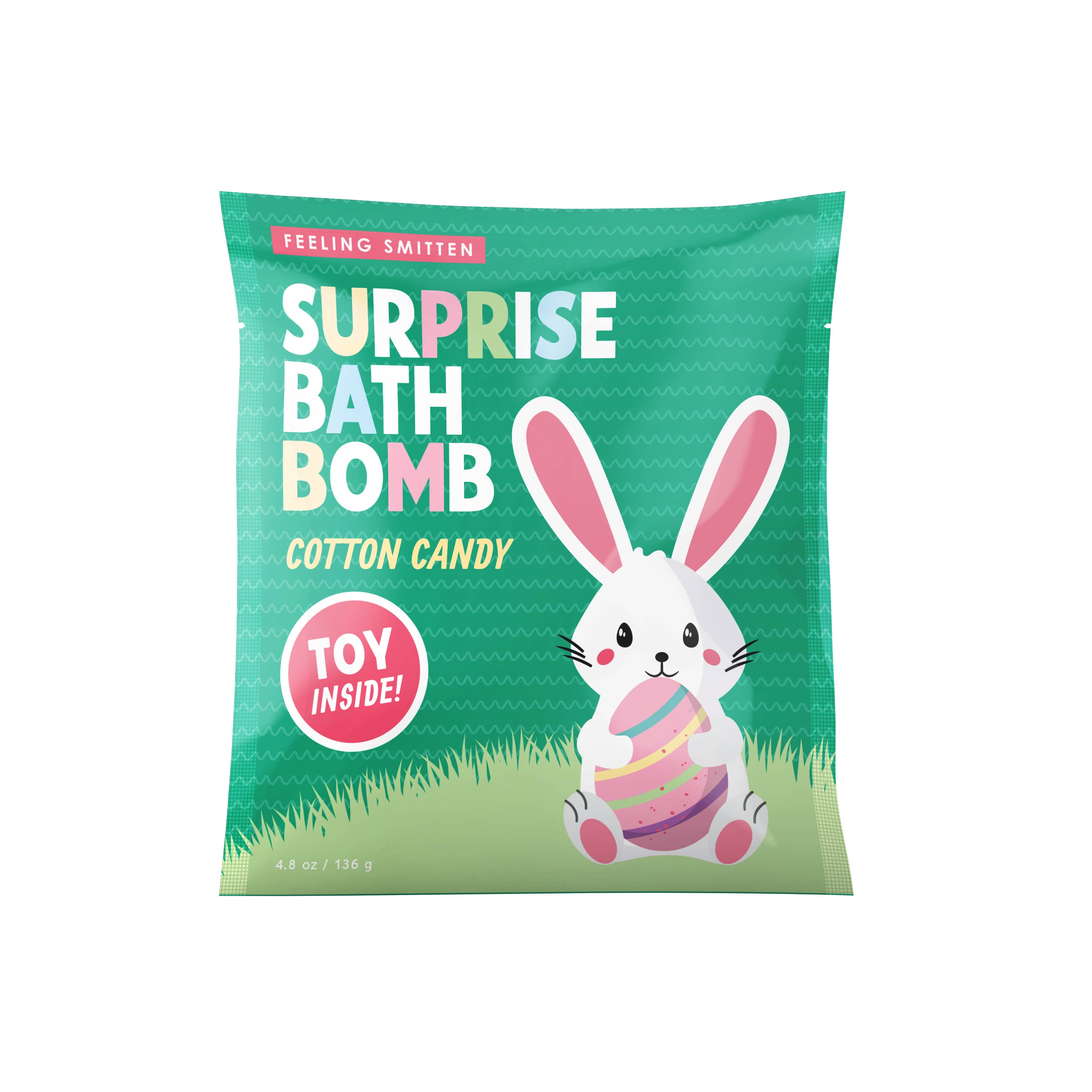 Cotton Candy Surprise Bath Bomb 4.8 oz - Surprise Toy Inside