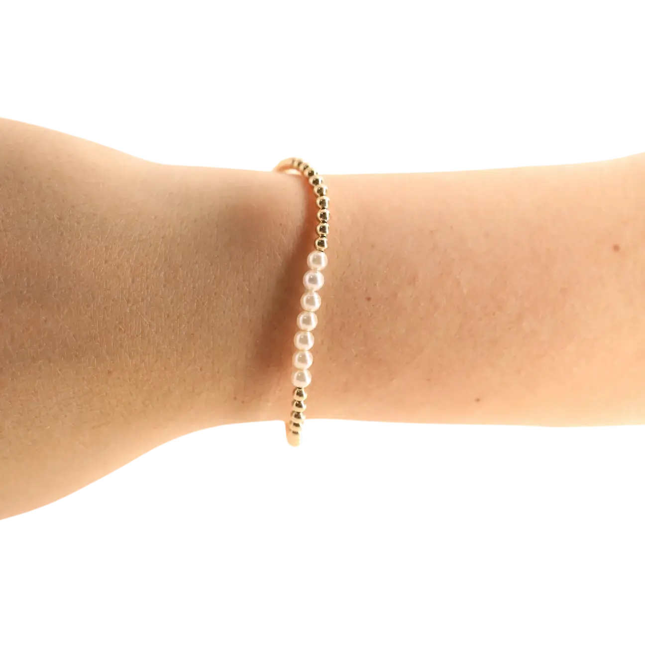 Sophia Pearl Bracelet in Gold: Petite 6.25 inch