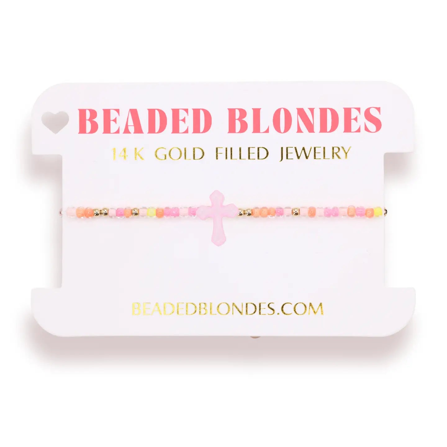 Pink Cross Bracelet on Color