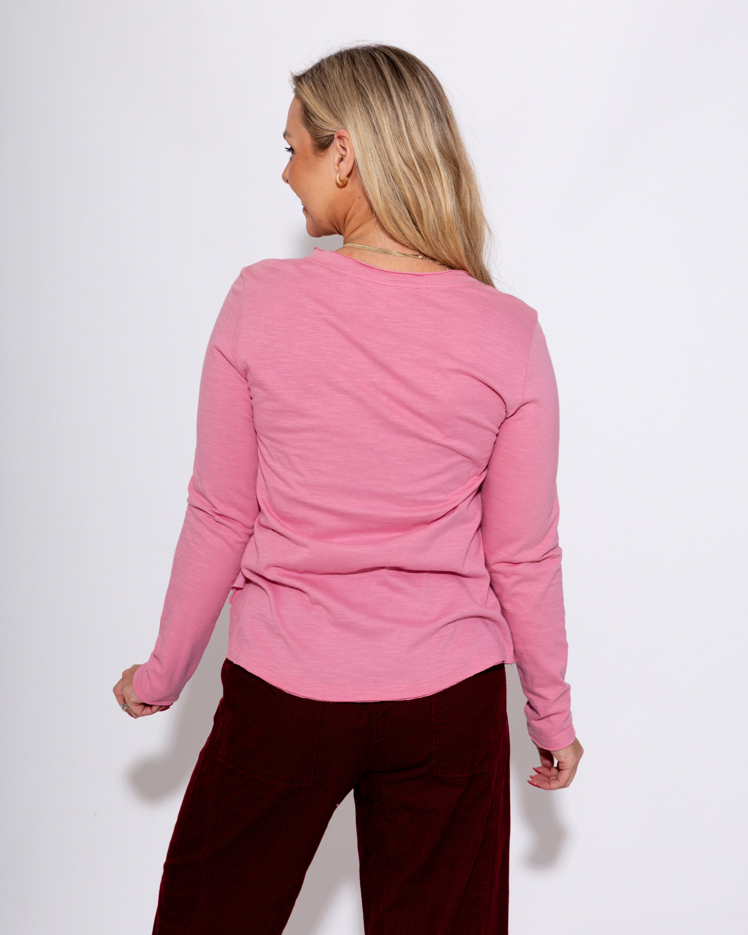 Ivy Jane | Dancing Ruffle Knit Top in Pink