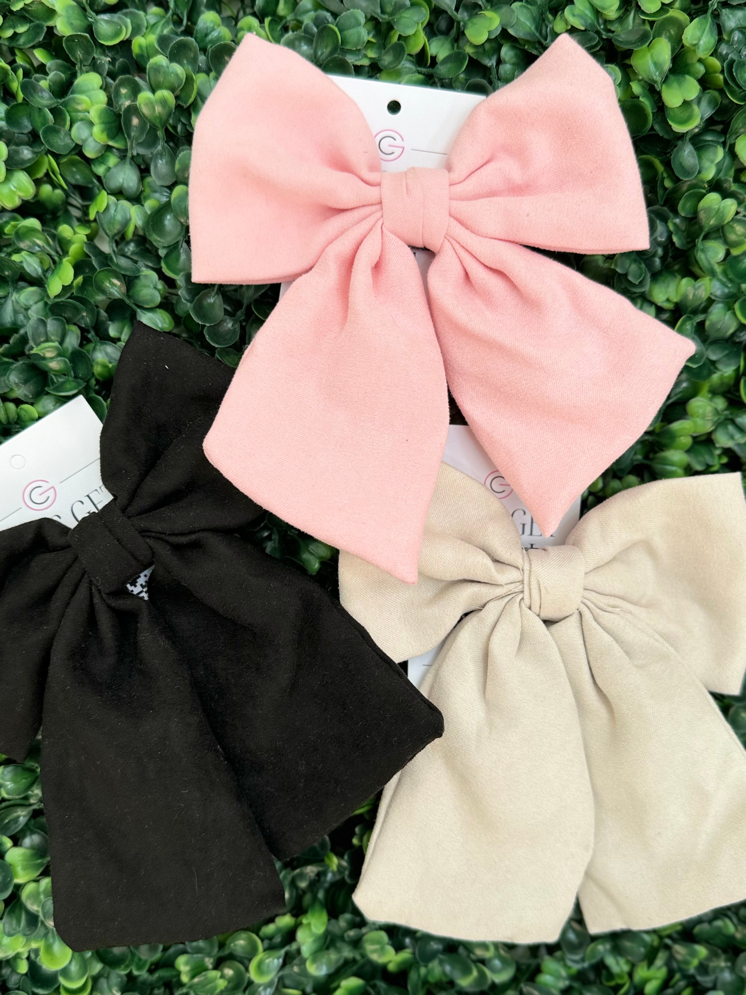 5 Inch Solid Pink Bow