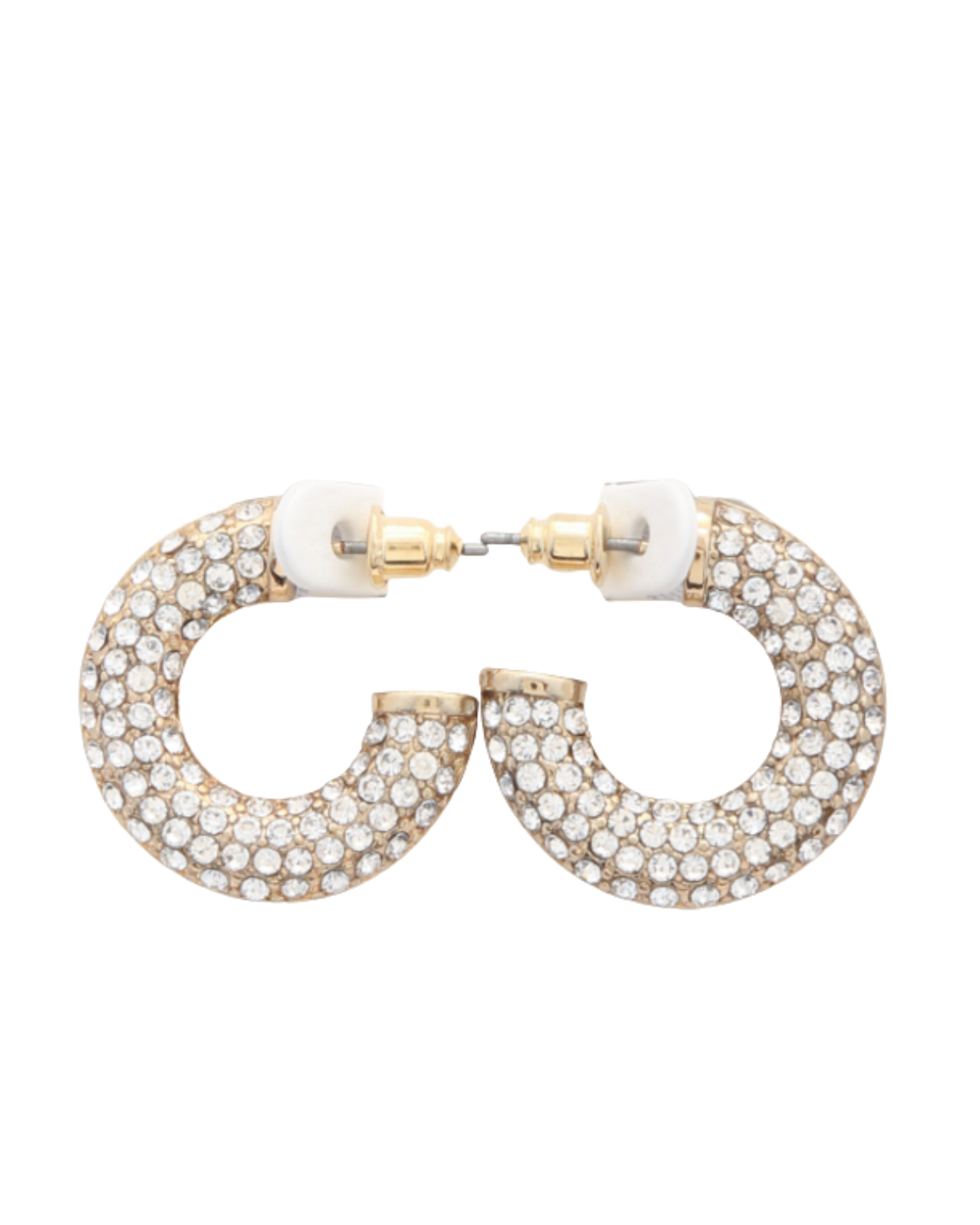 Crystal Open Hoop Earrings