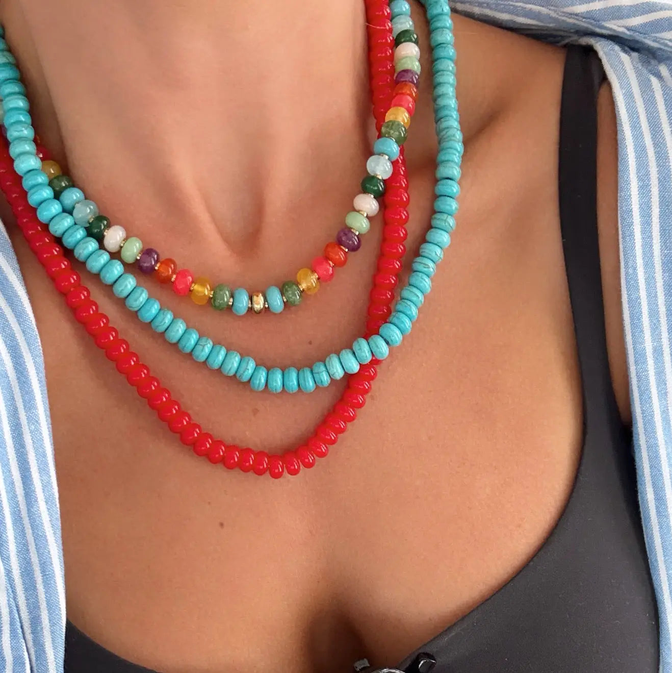 Hazel Necklace in Red
