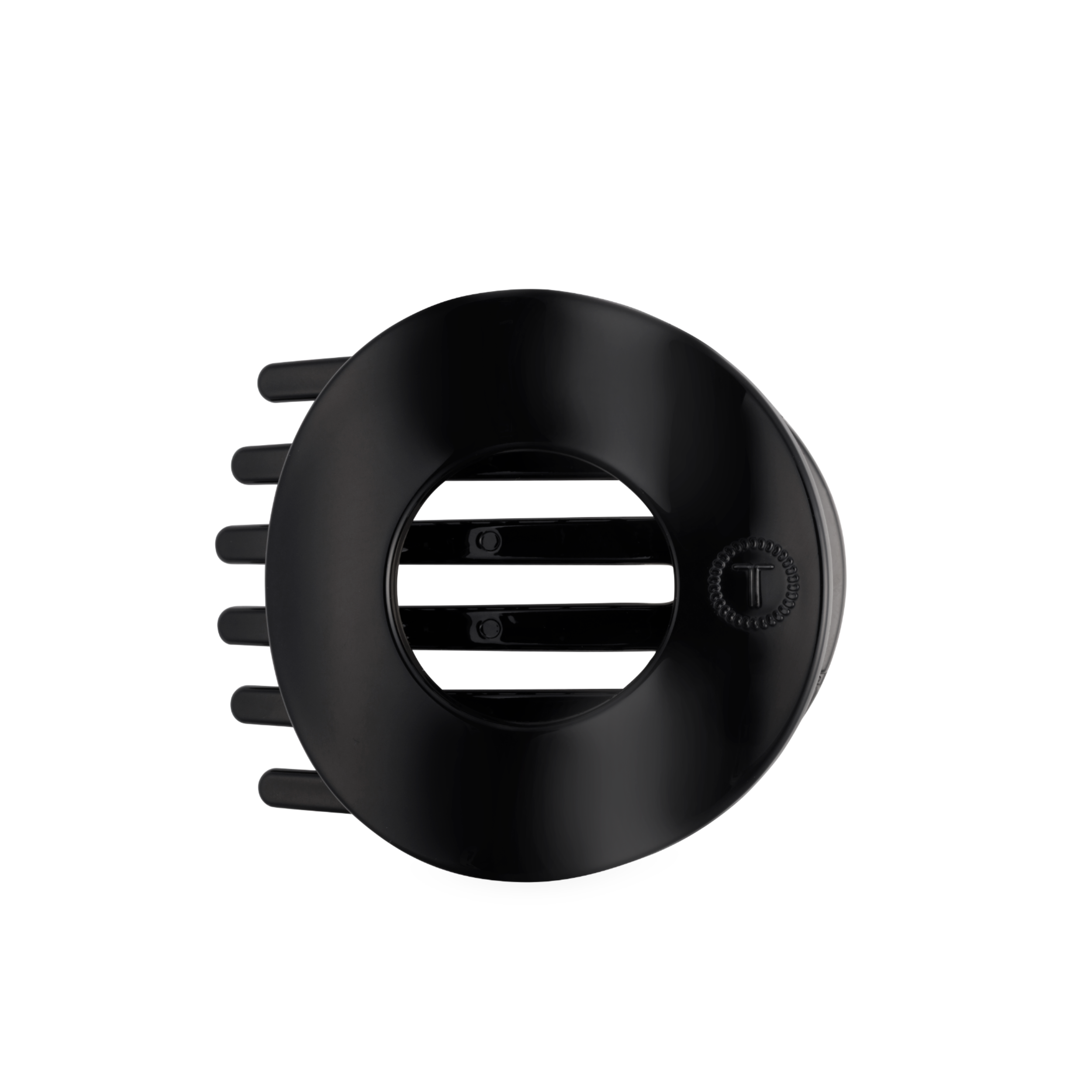 Jet Black | Large | Flat Circle Hair Clip