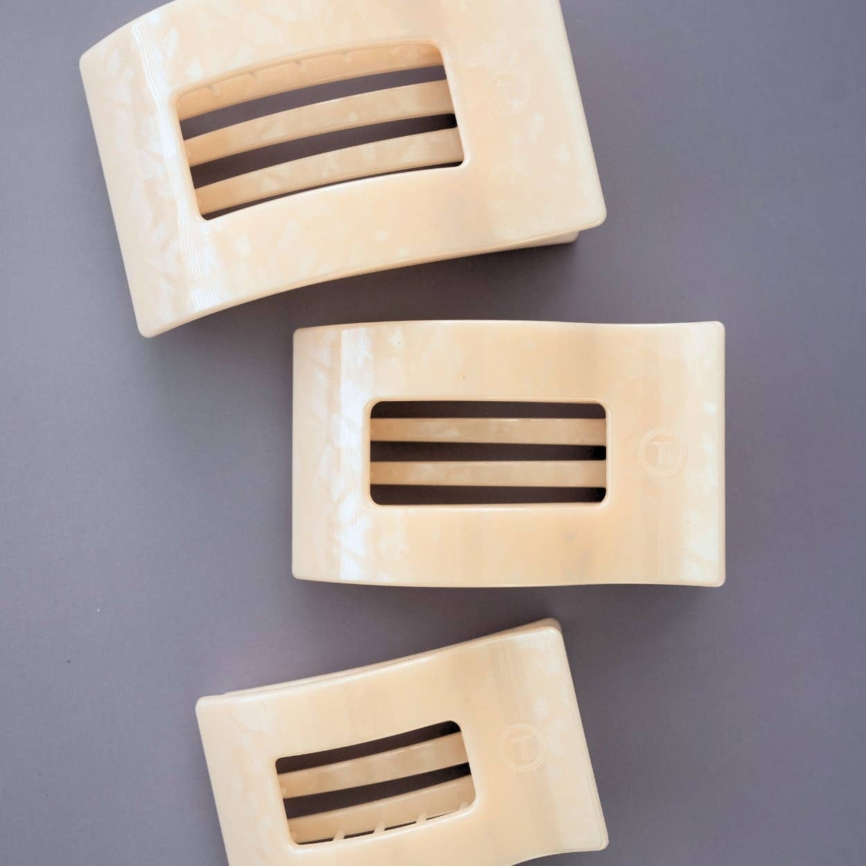 Flat Rectangle Hair Clip | Medium | Soft Surf