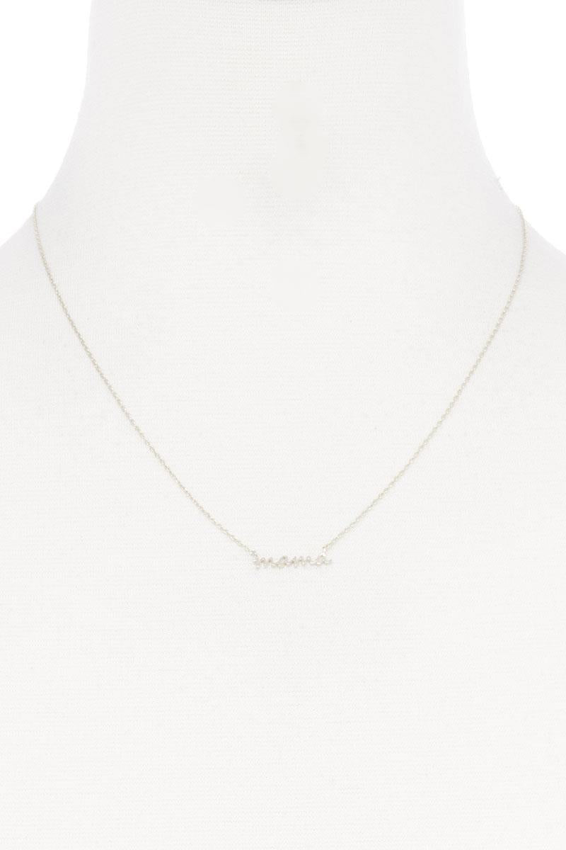 Mama Necklace in Silver