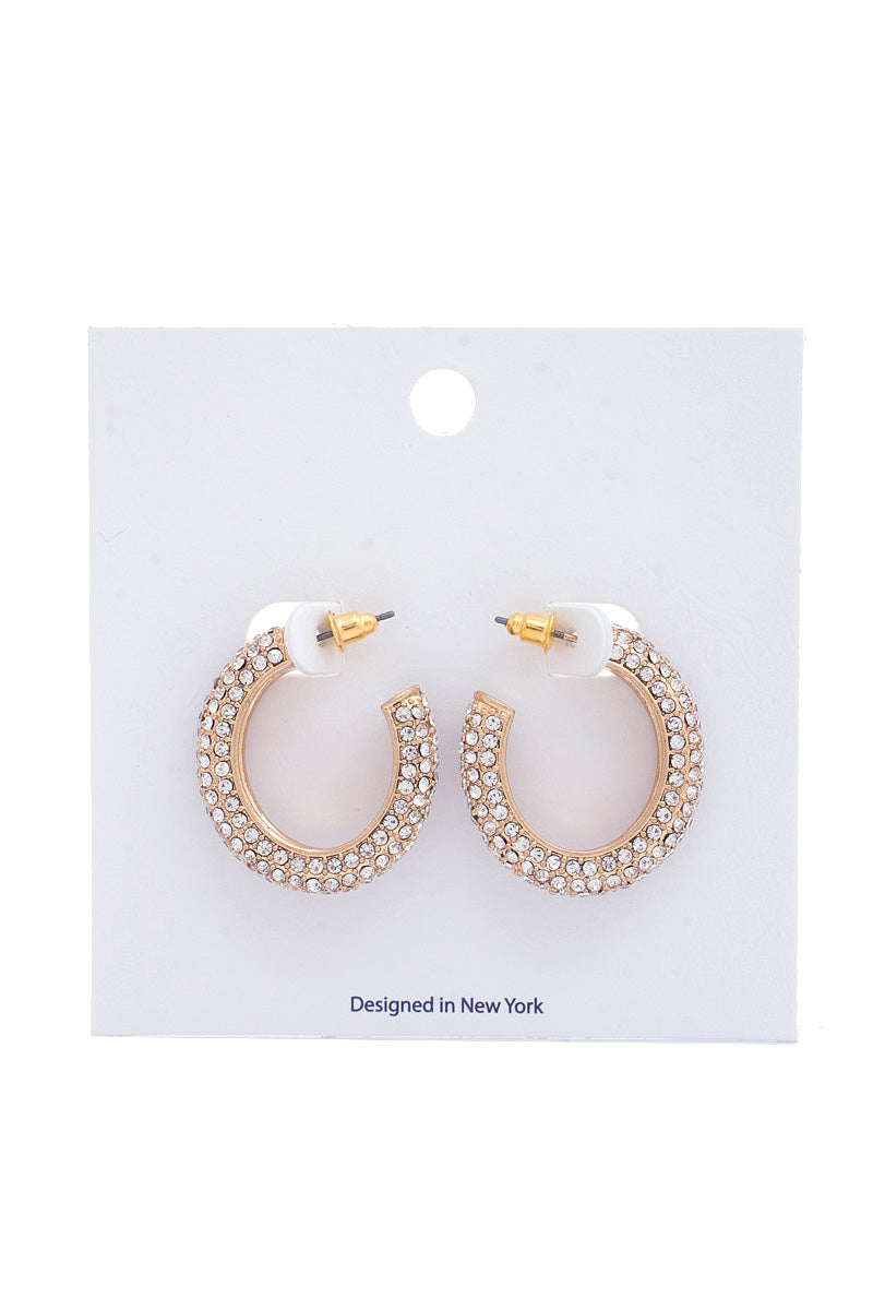 Rhinestone Hoop Earring