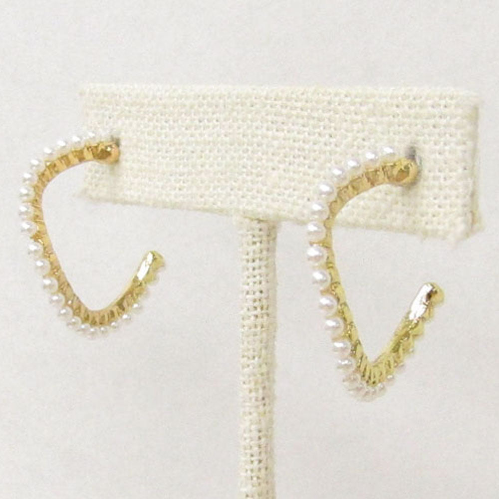 Rhinestone Half Hoop Earring