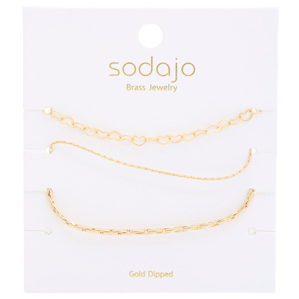 Gold Beaded Bracelet Set