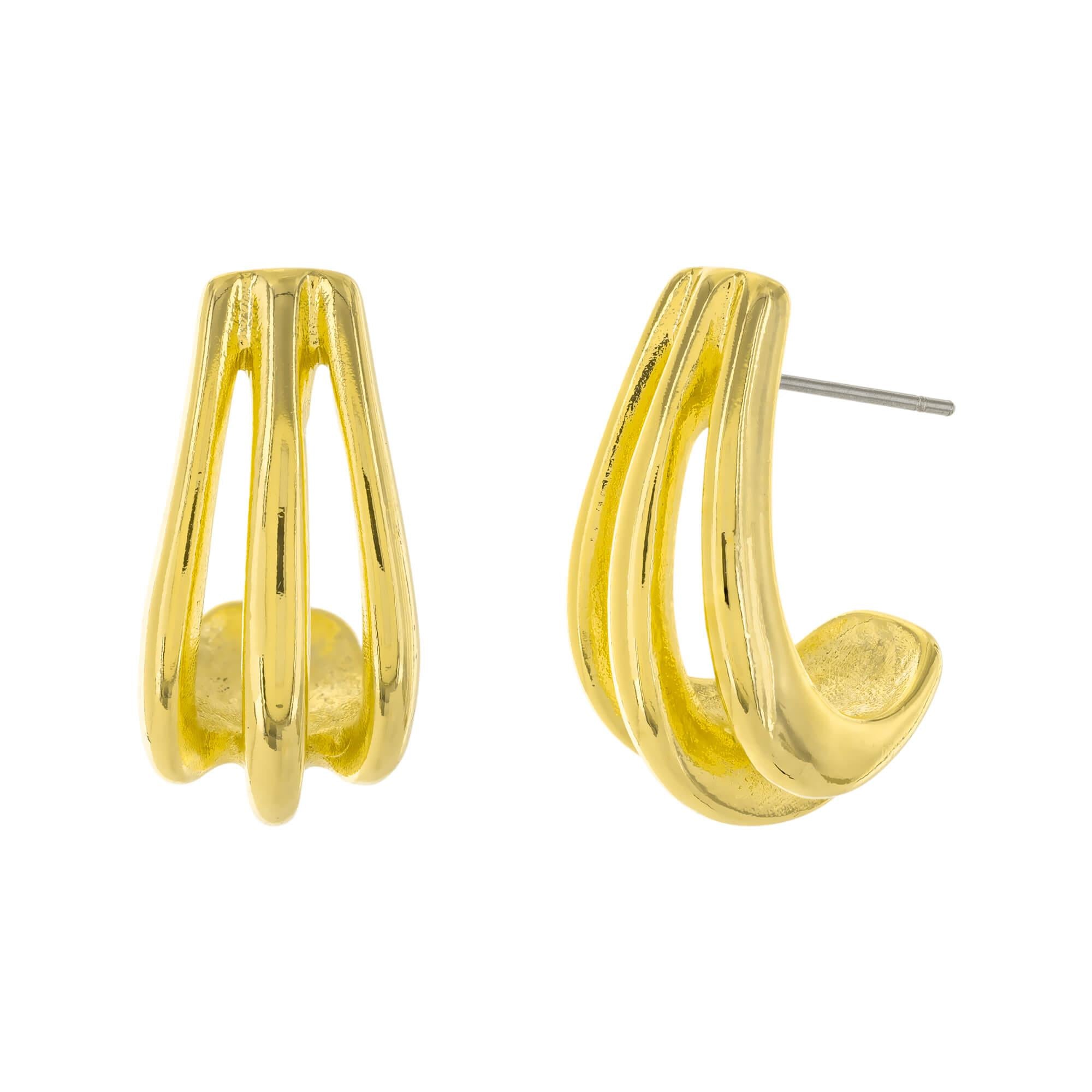 Solid Triple Hoop Earring