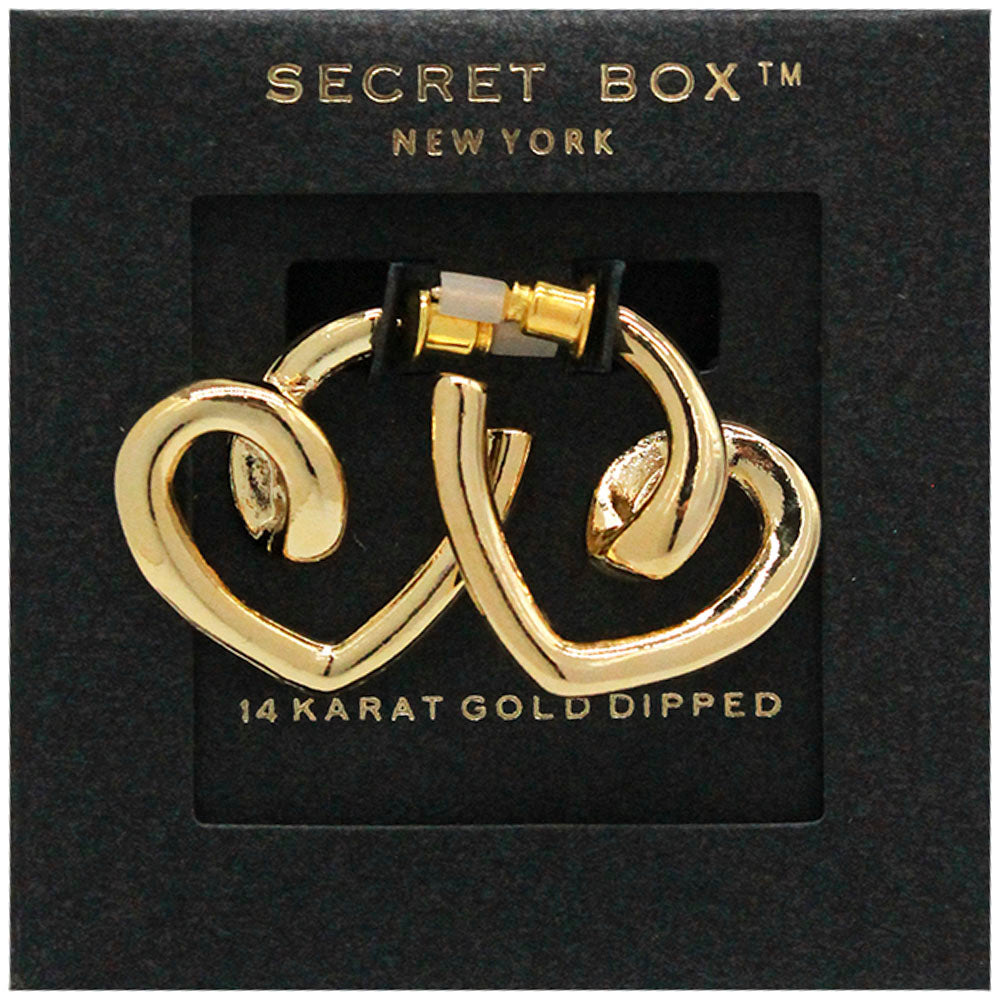 Gold Chunky Heart Earrings