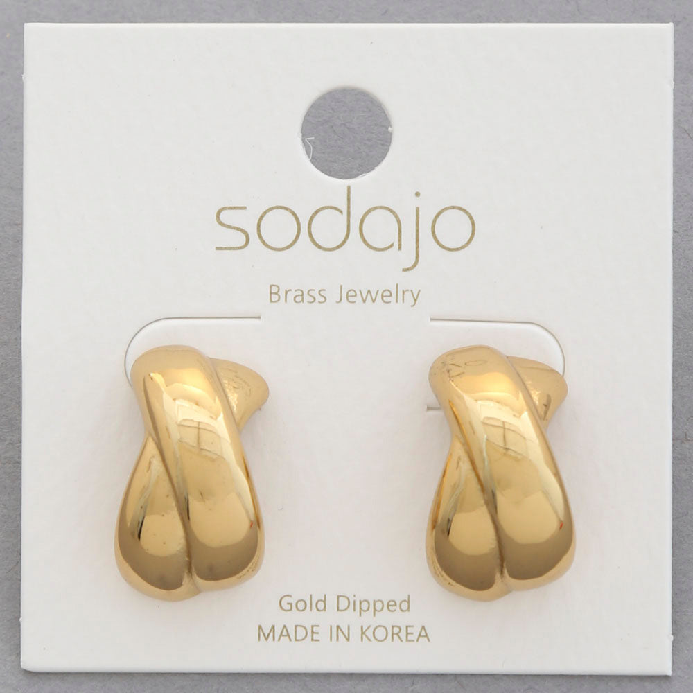 Criss Cross Metal Earring