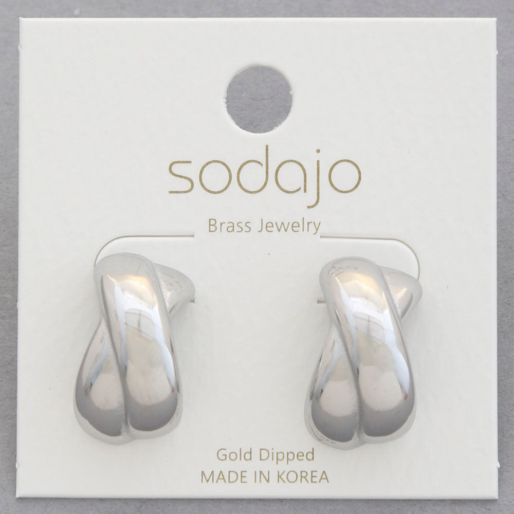 Criss Cross Metal Earring