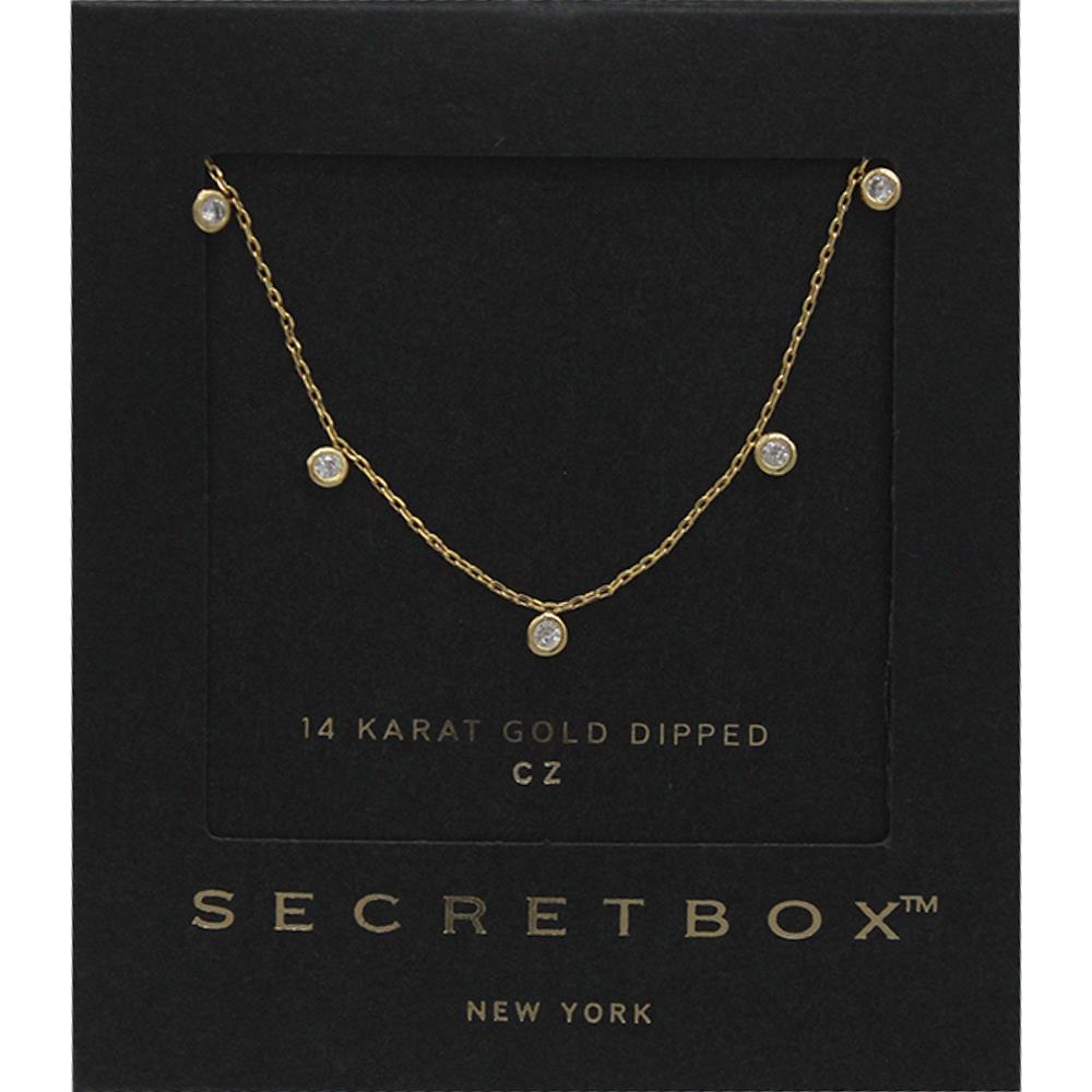 Gold with Rhinestone Detail Necklace