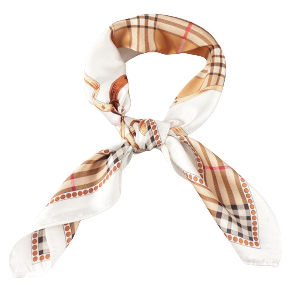 Plaid Pattern Silky Scarf