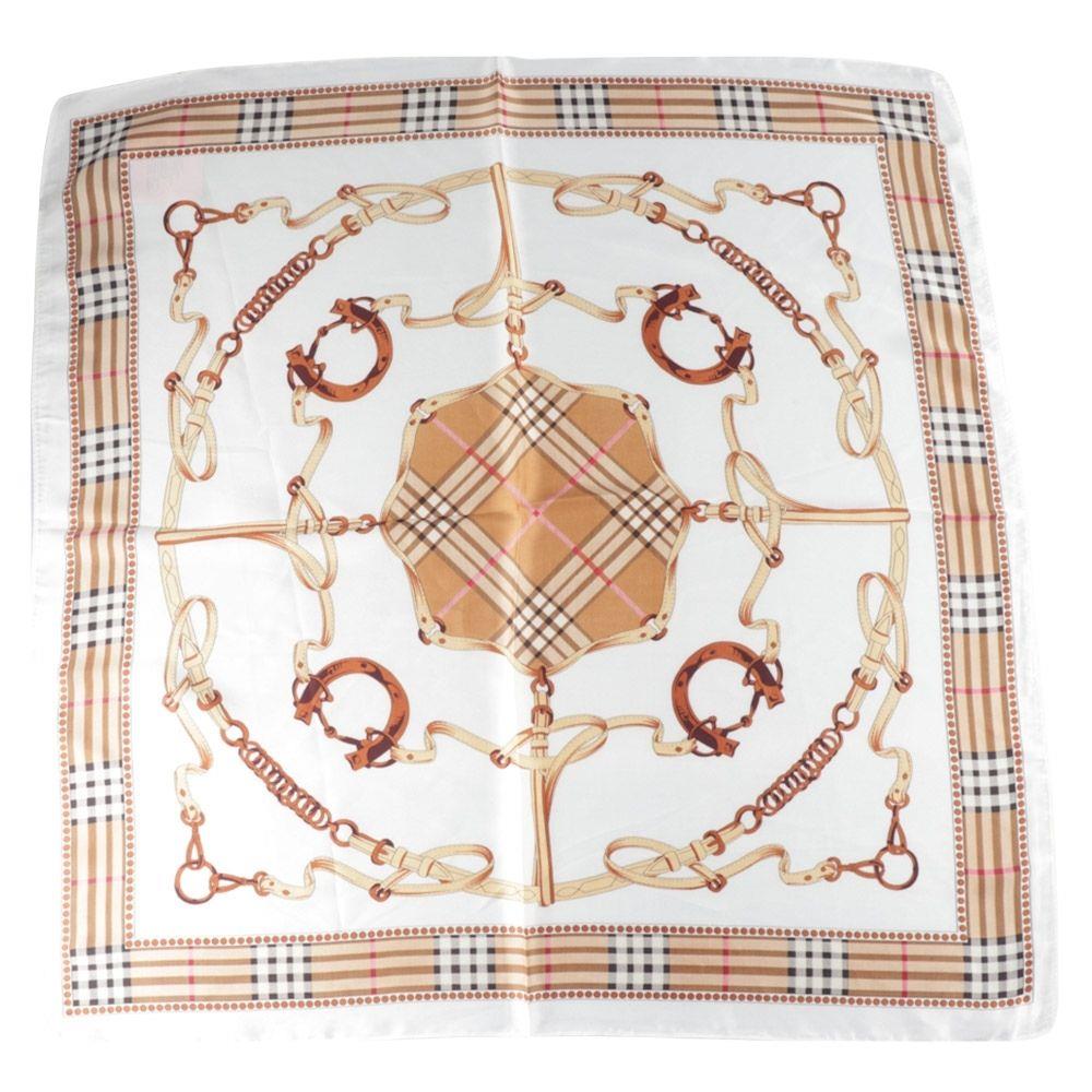 Plaid Pattern Silky Scarf
