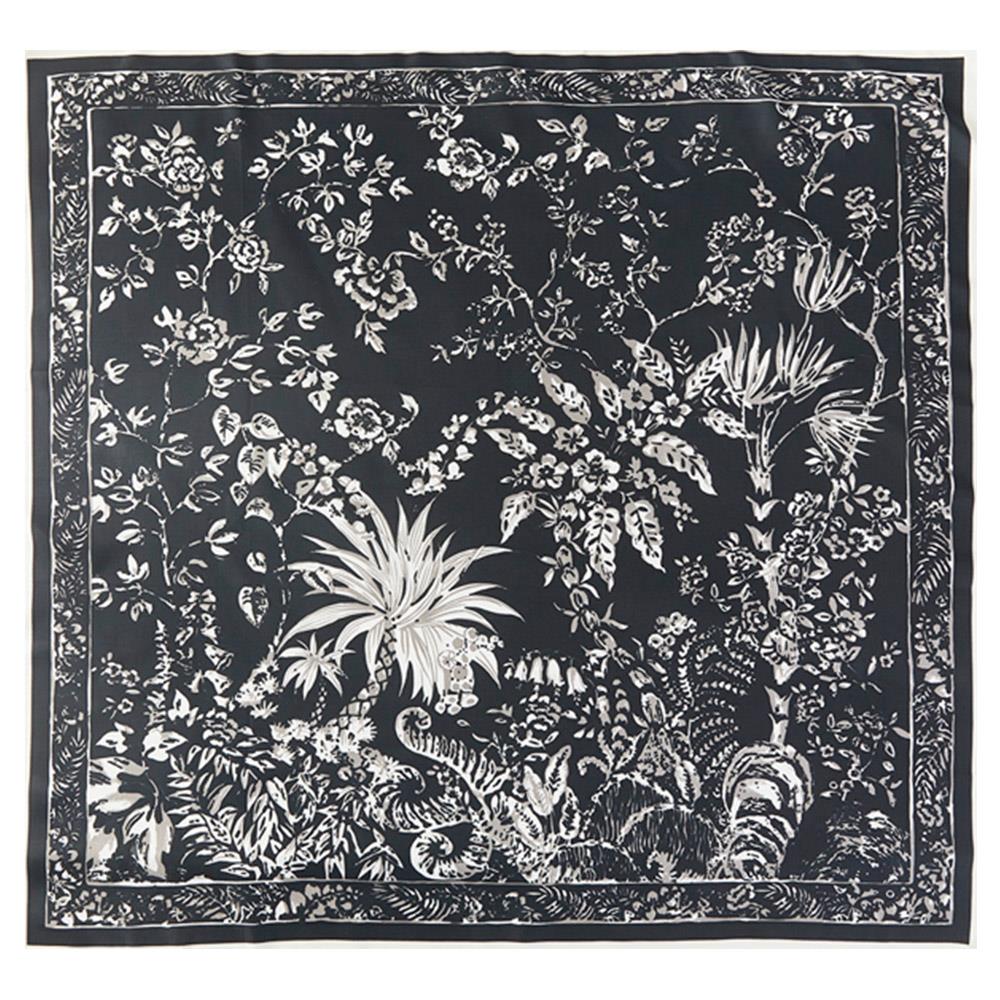 Vintage Botanical Print Bandana Square Neck Scarf