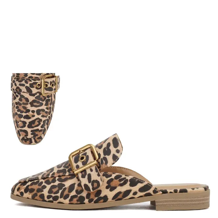 Chantal Leopard Mule