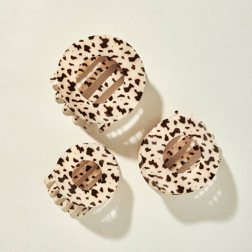 Blonde Tortoise | Small | Flat Circle Hair Clip