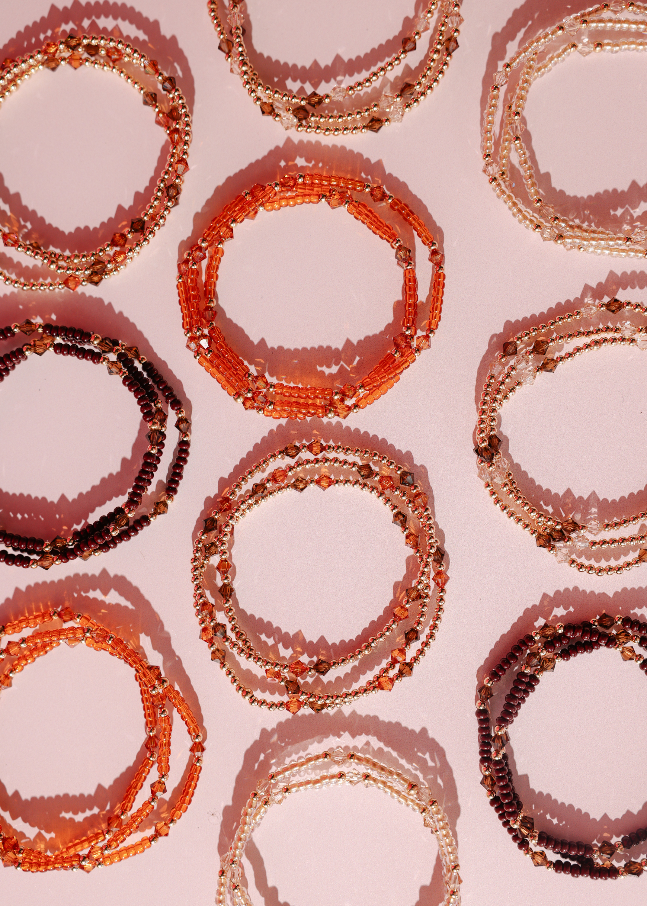 Charlotte Bracelet in Mocha and Terracotta