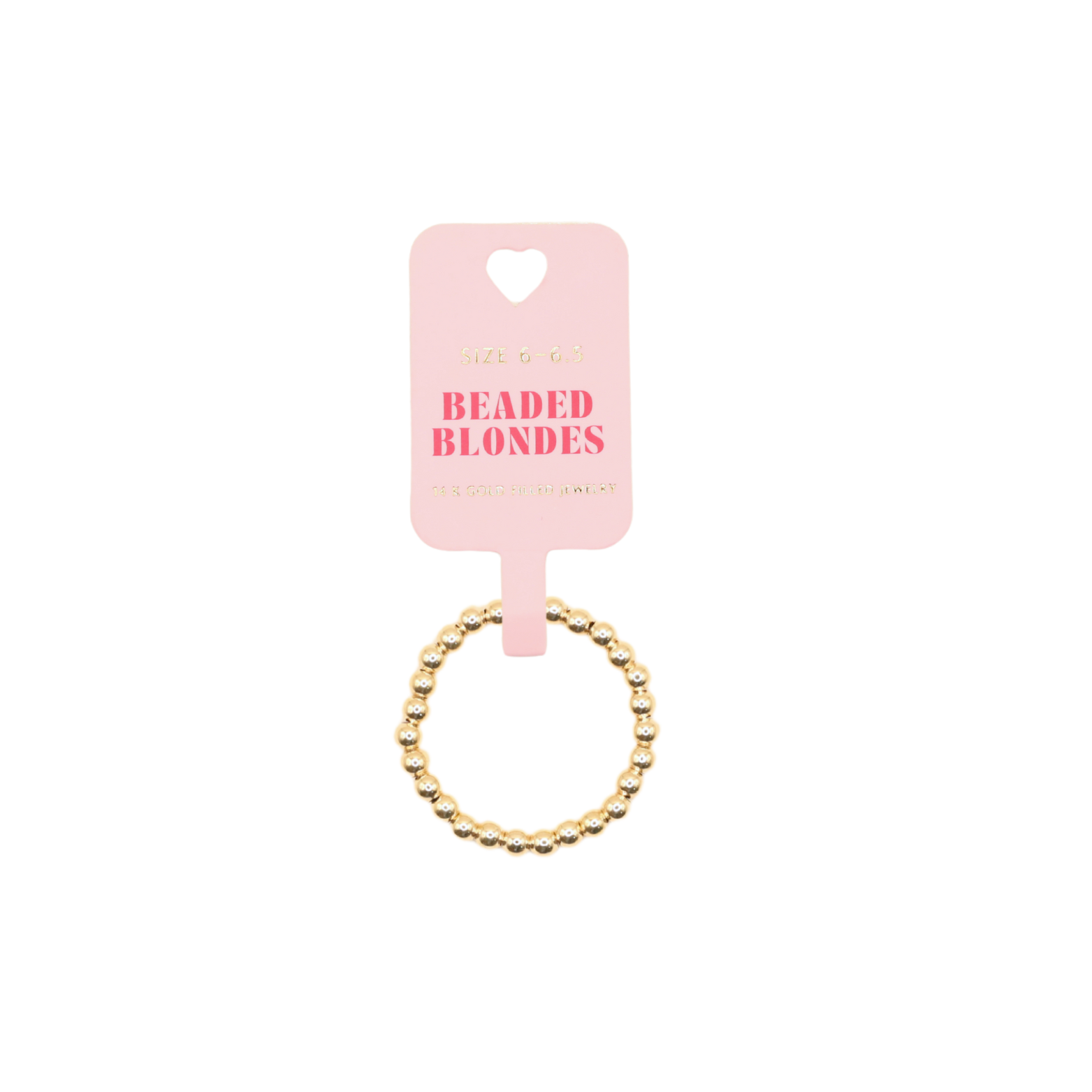 Ella Beaded Band Ring in Gold
