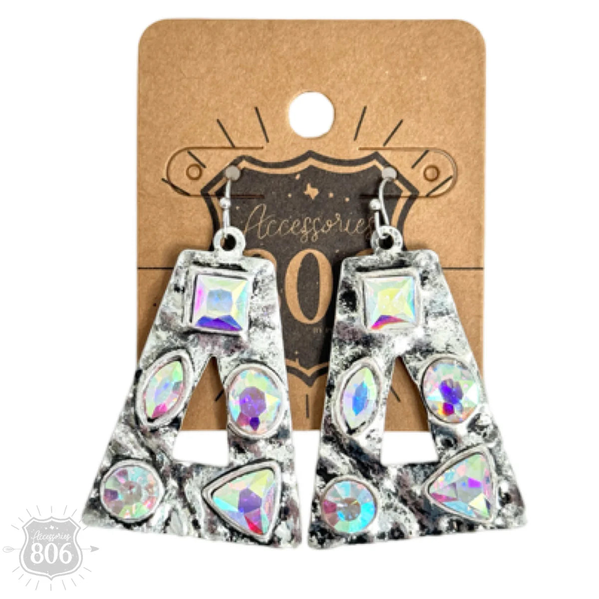 Rhinestone Triangle Earring