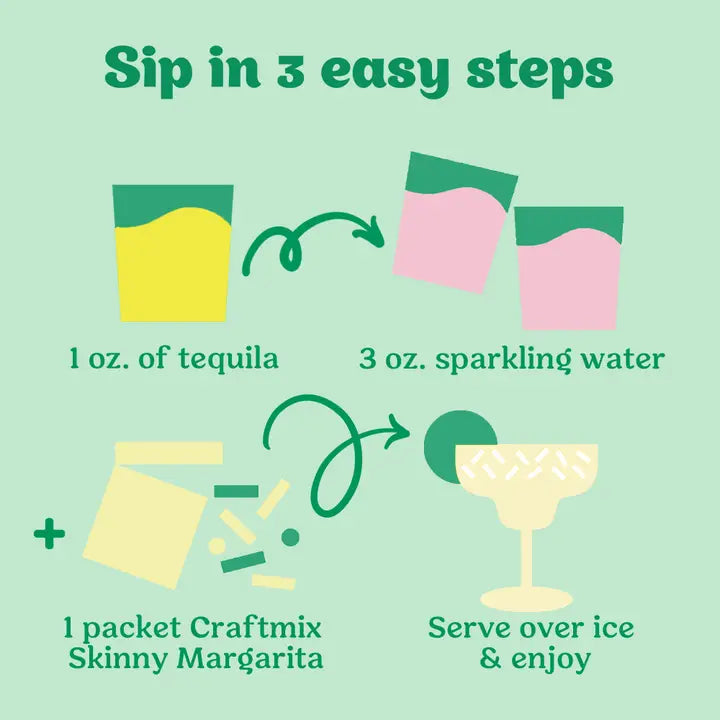Skinny Margarita Cocktail Mixer - 12 Servings Multipack