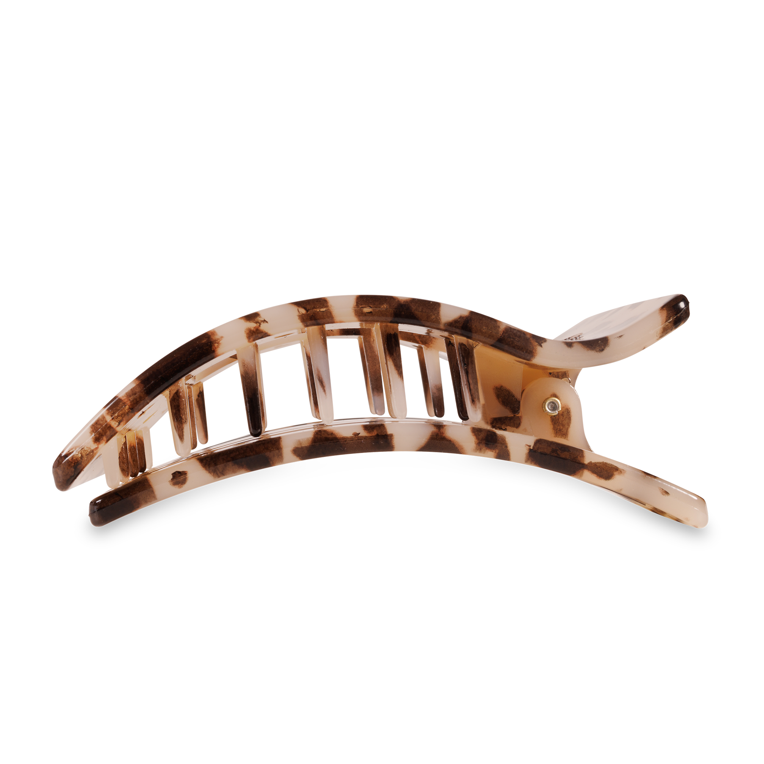 Flat Rectangle Hair Clip | Large | Blonde Tortoise