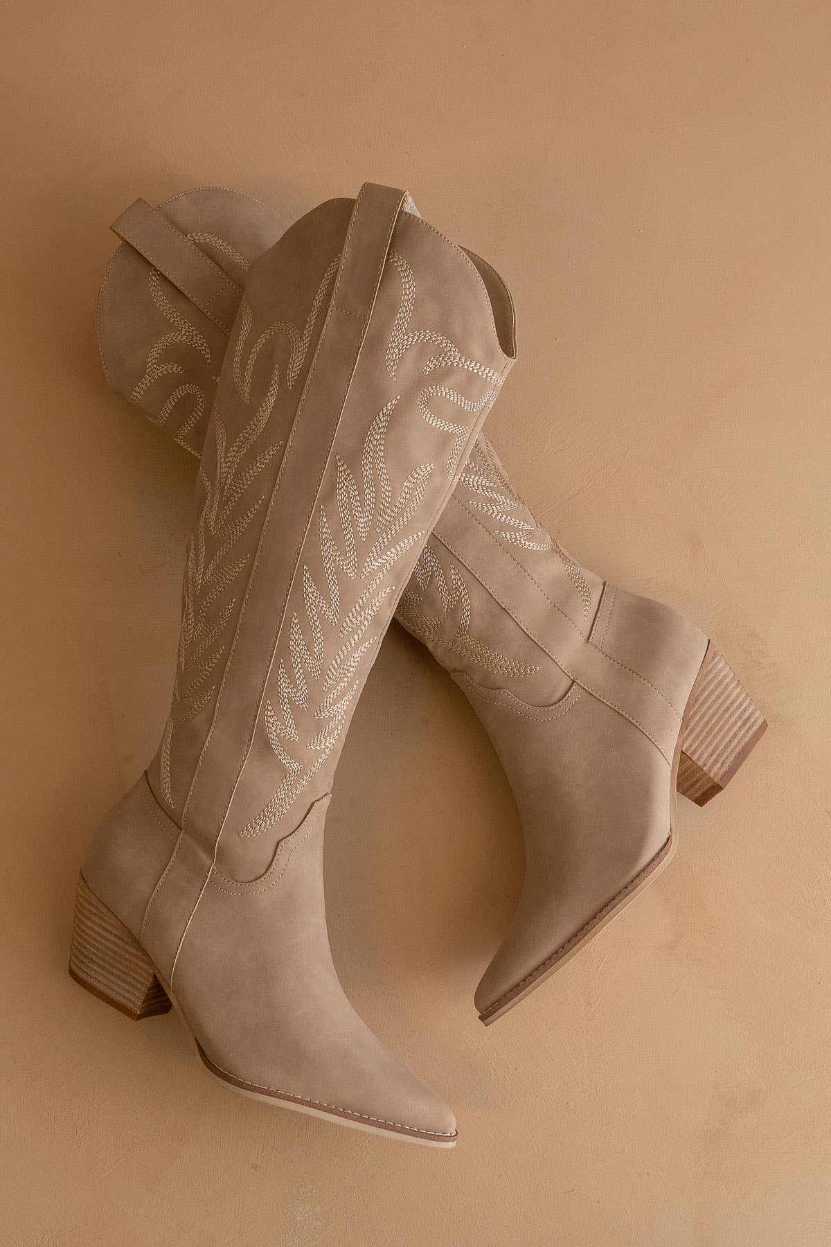 The Samara Cedar Wood Western Tall Boot