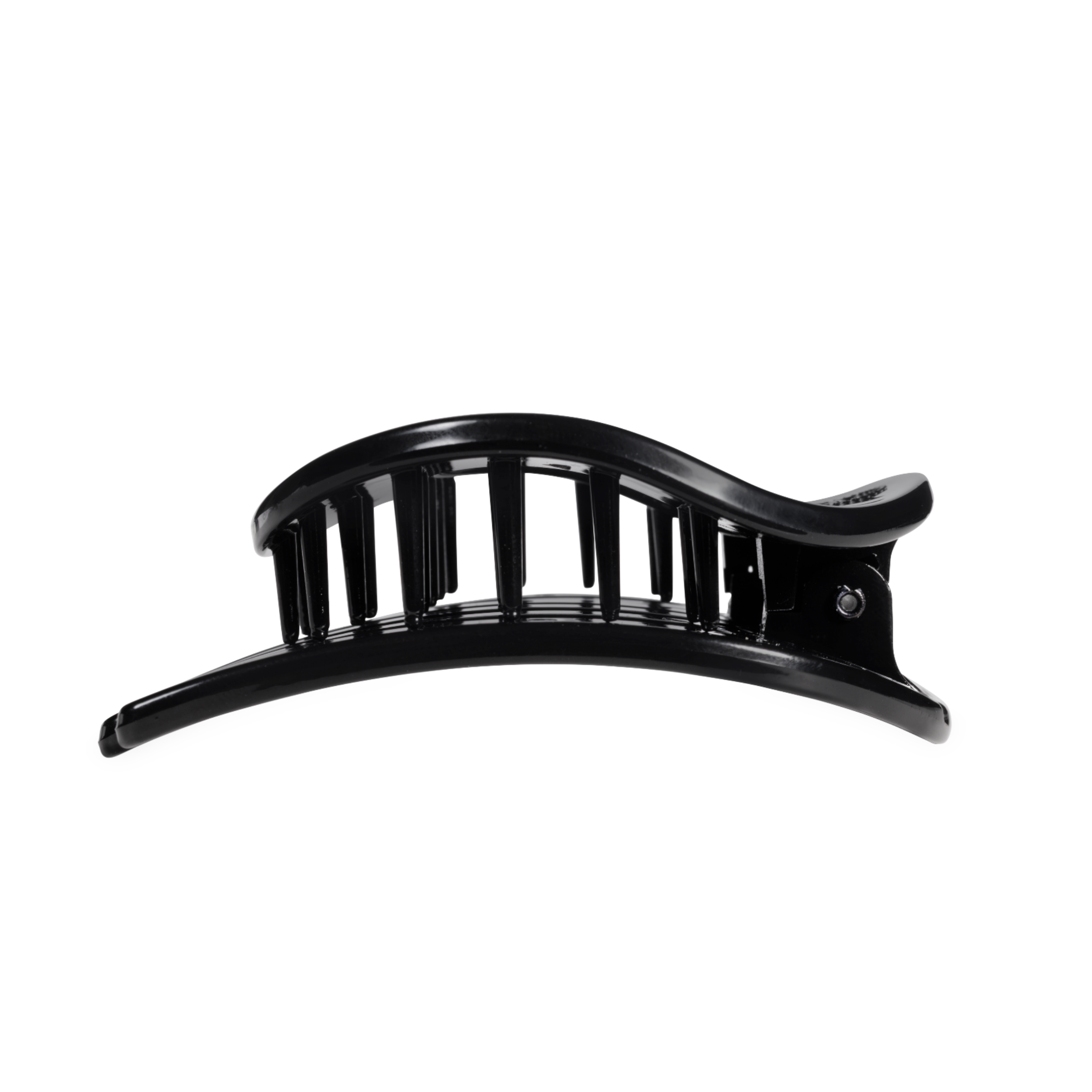 Jet Black | Large | Flat Circle Hair Clip