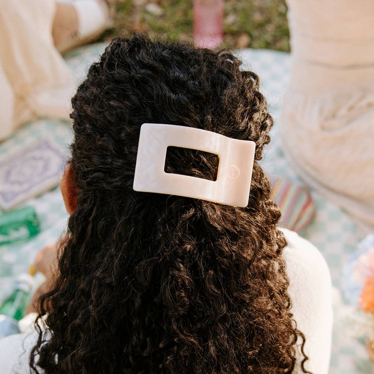 Flat Rectangle Hair Clip | Medium | Soft Surf