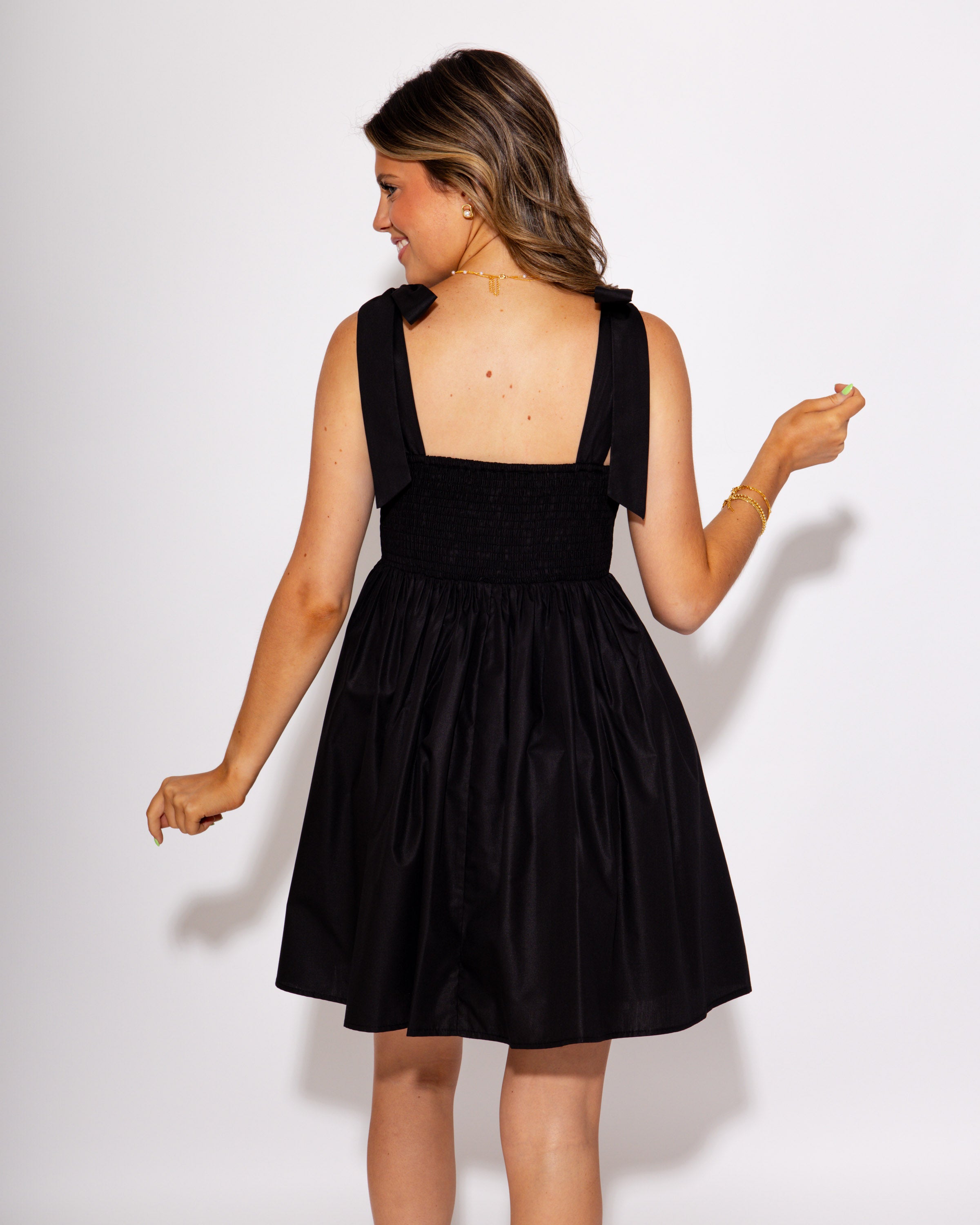 Scalloped Charm Bow Shoulder Tie Mini