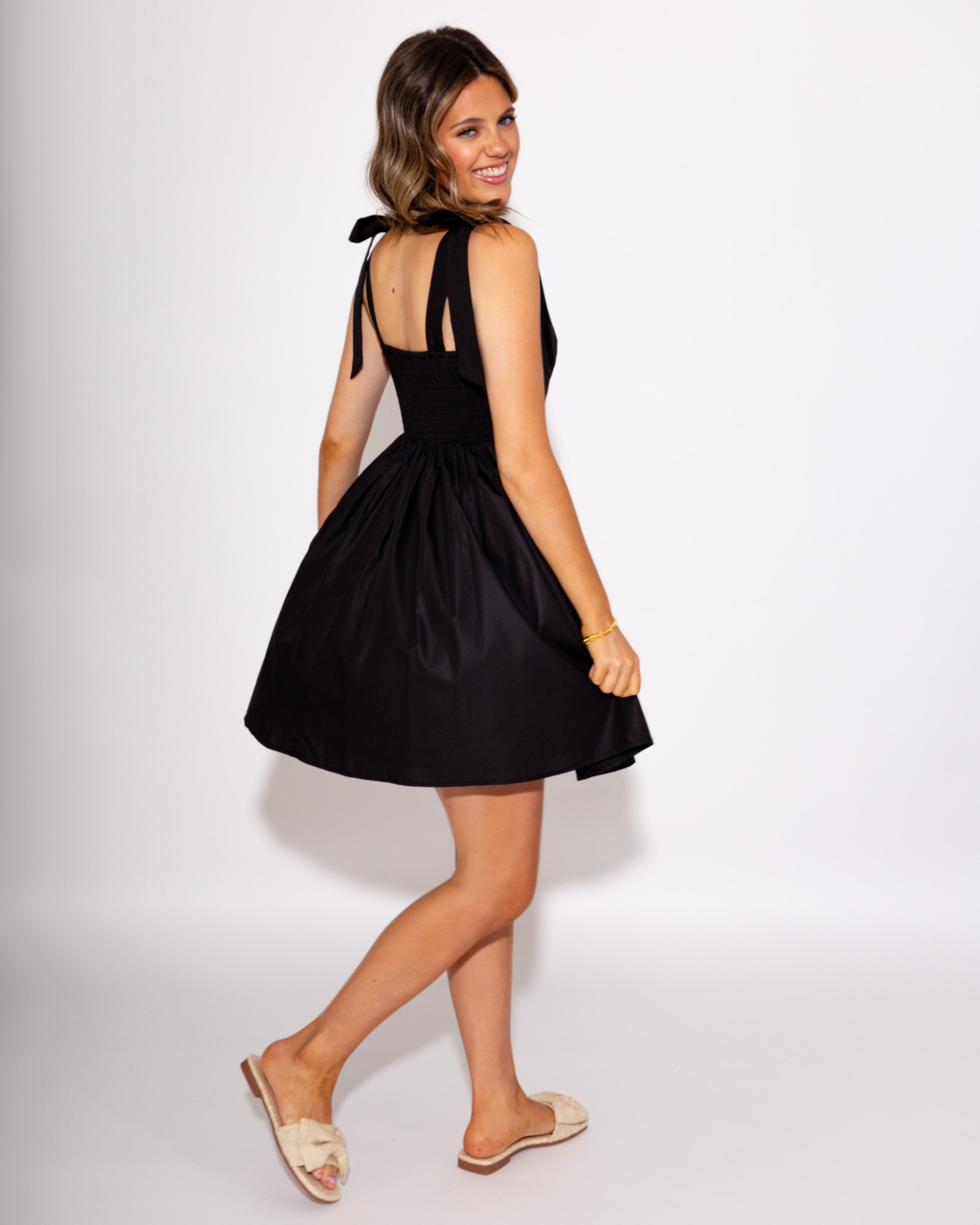 Scalloped Charm Bow Shoulder Tie Mini