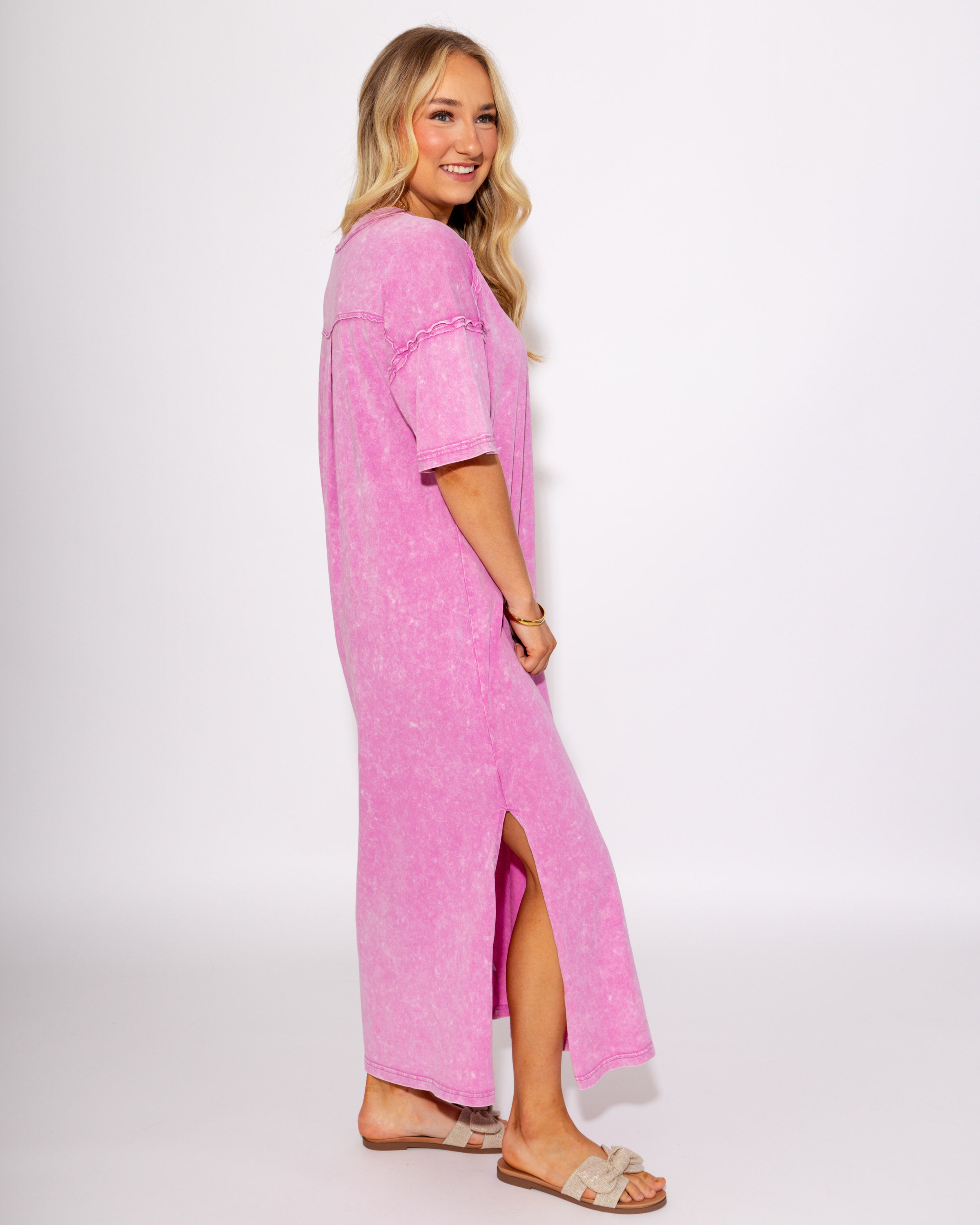 The Easy Living Mineral Washed Midi Dress