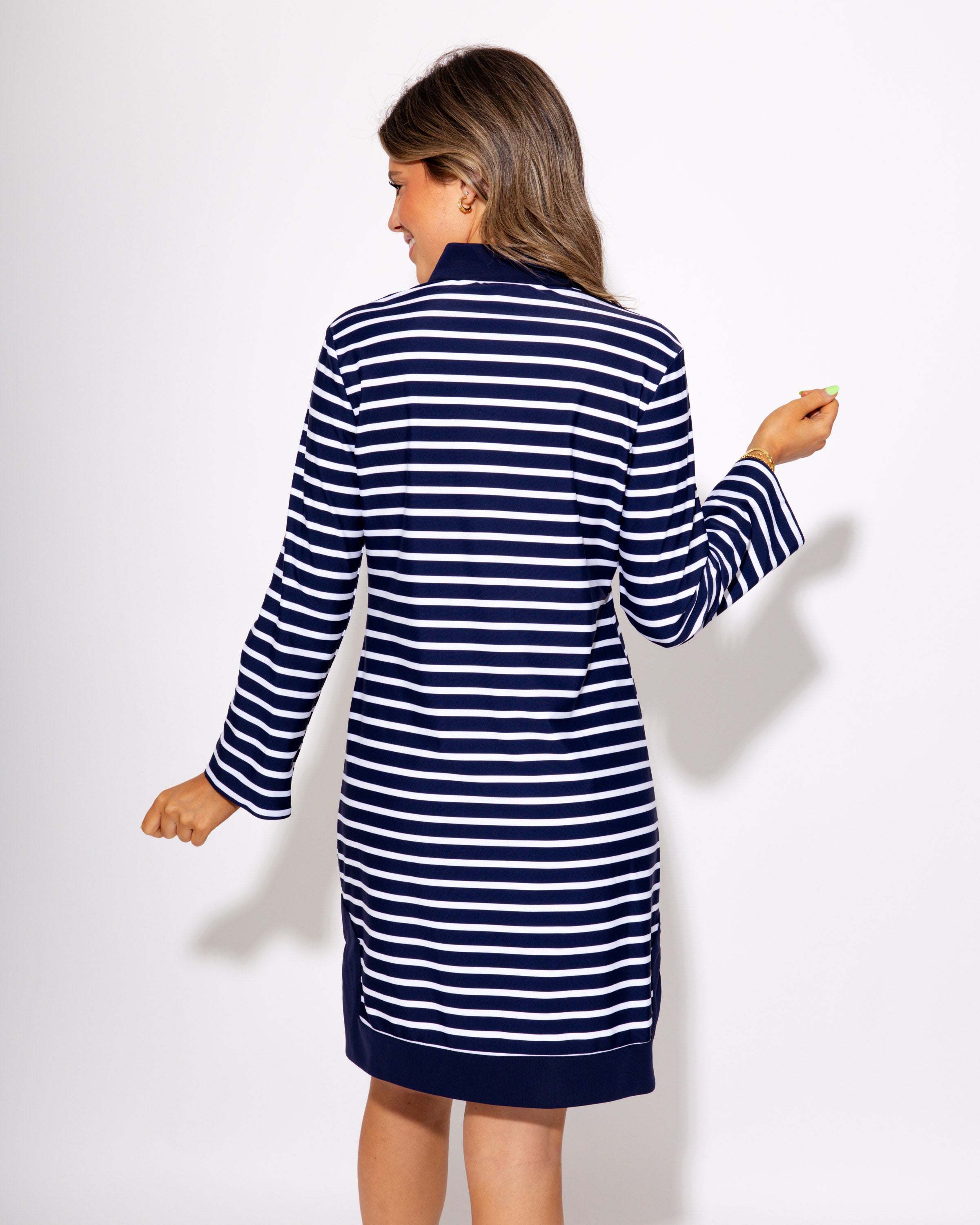 Jude Connally | Kate Dress in Everyday Navy Stripe