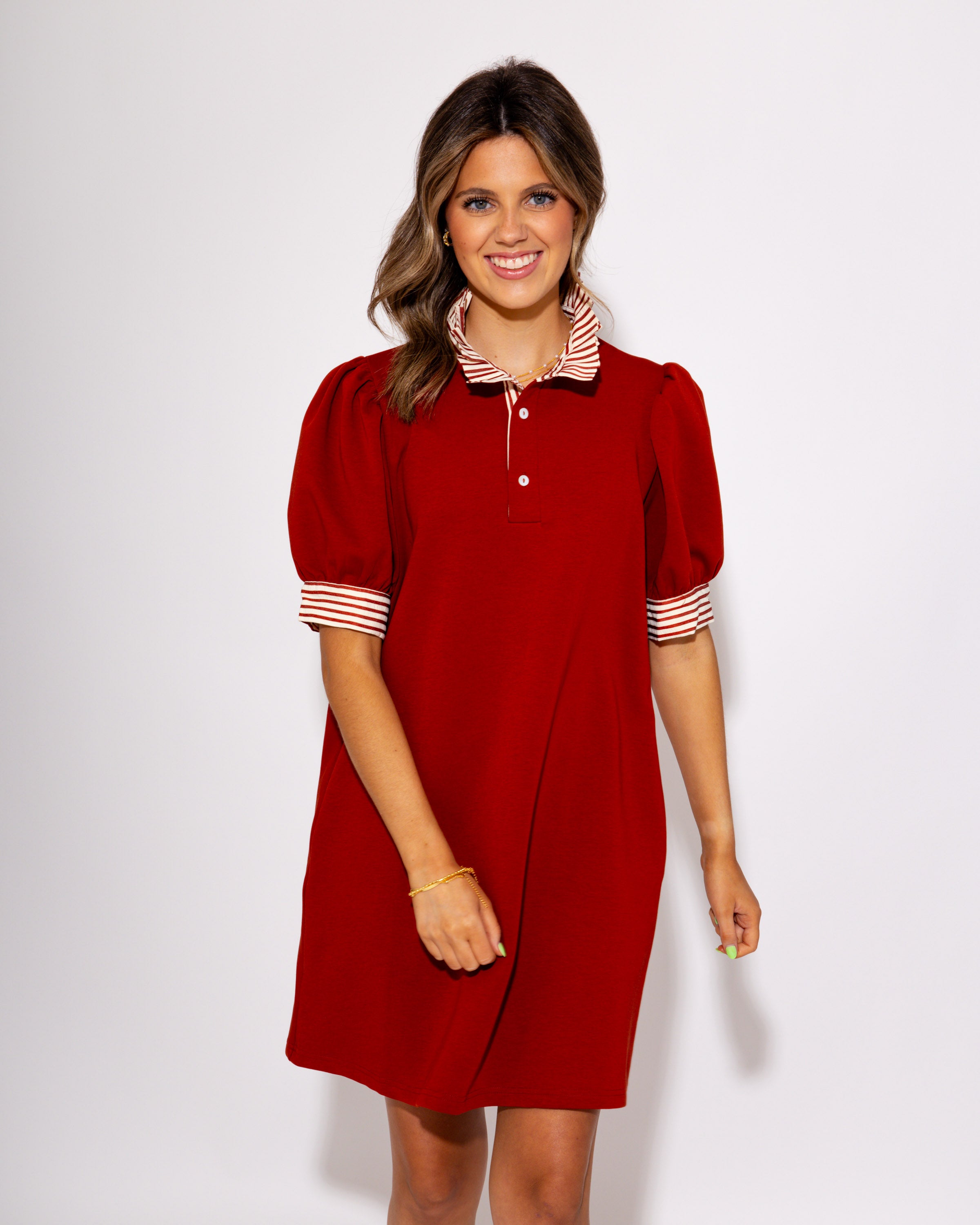 Rally Ready Polo Dress in Rust