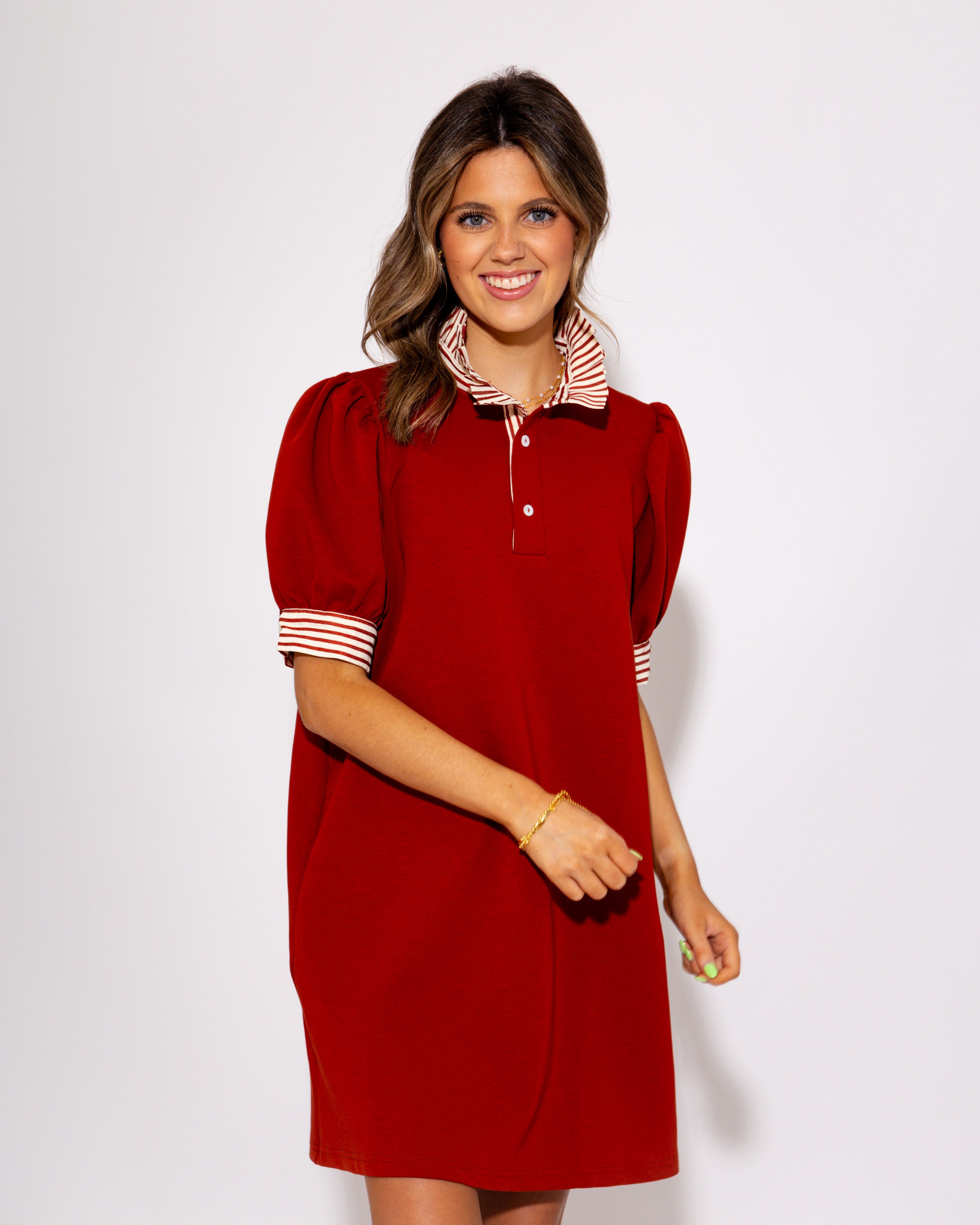 Rally Ready Polo Dress in Rust