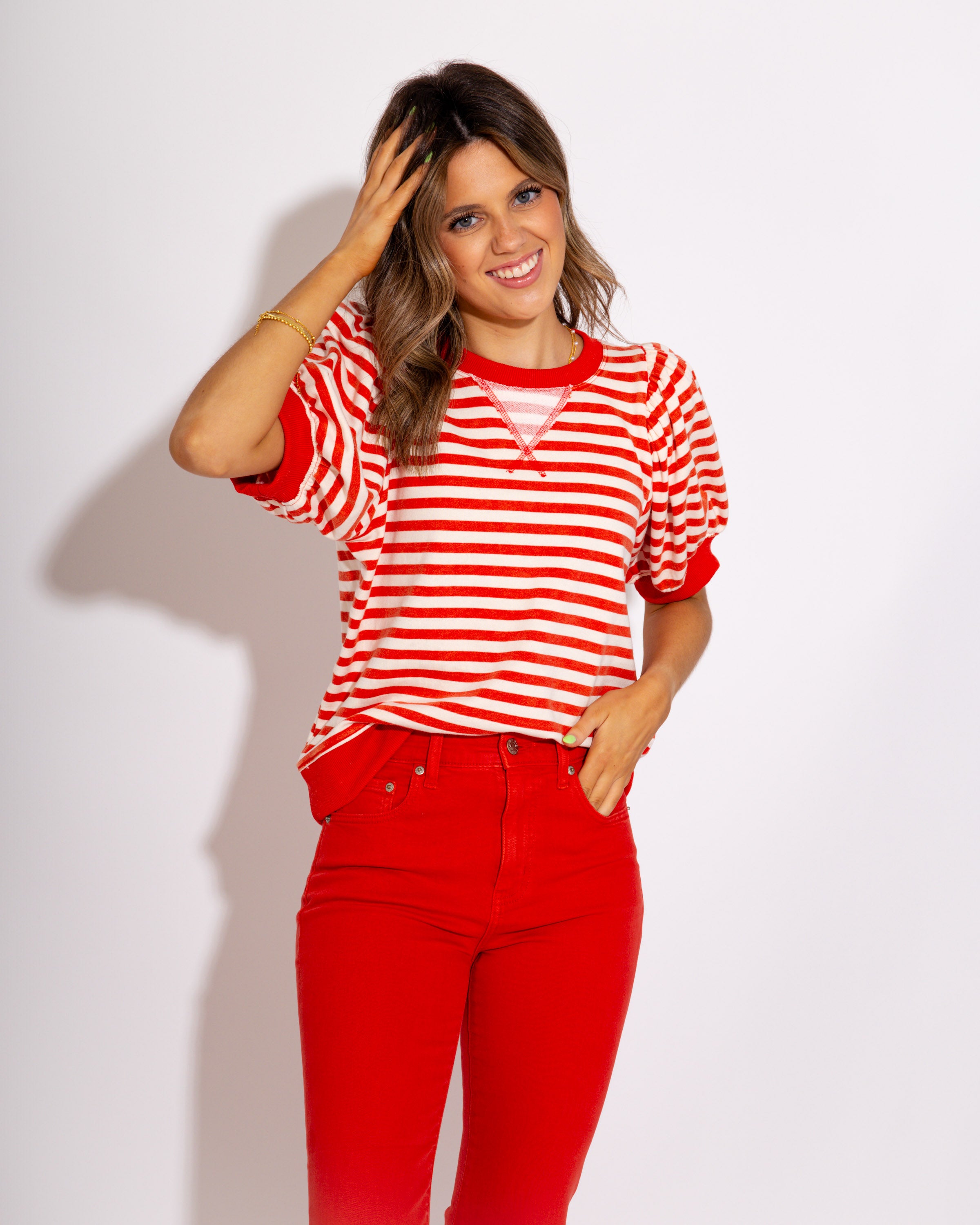The Sideline Spirit Popover in Red