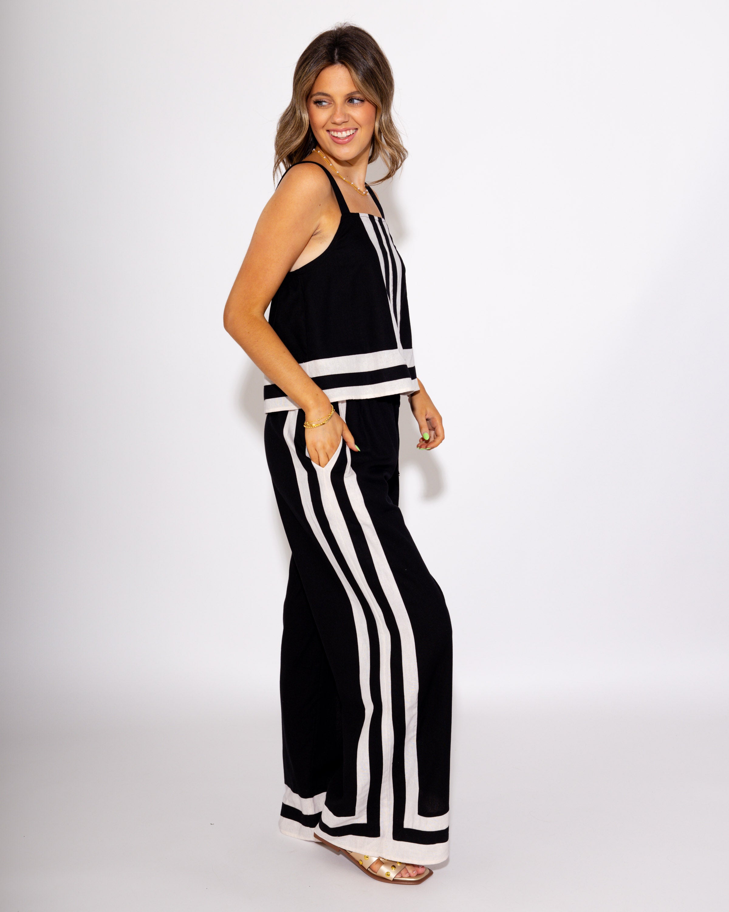 Lines of Leisure Two Piece Set
