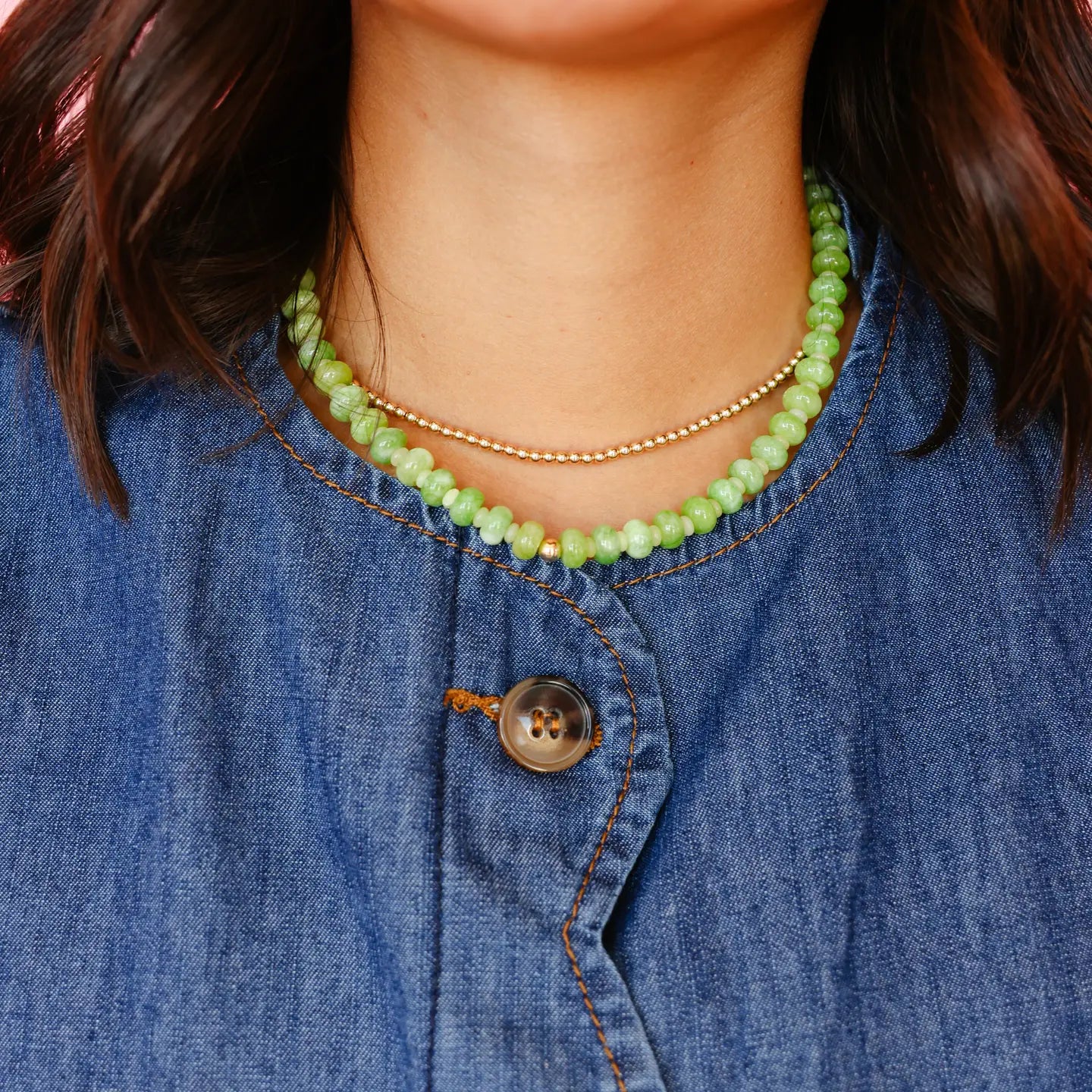 Caroline Necklace in Green