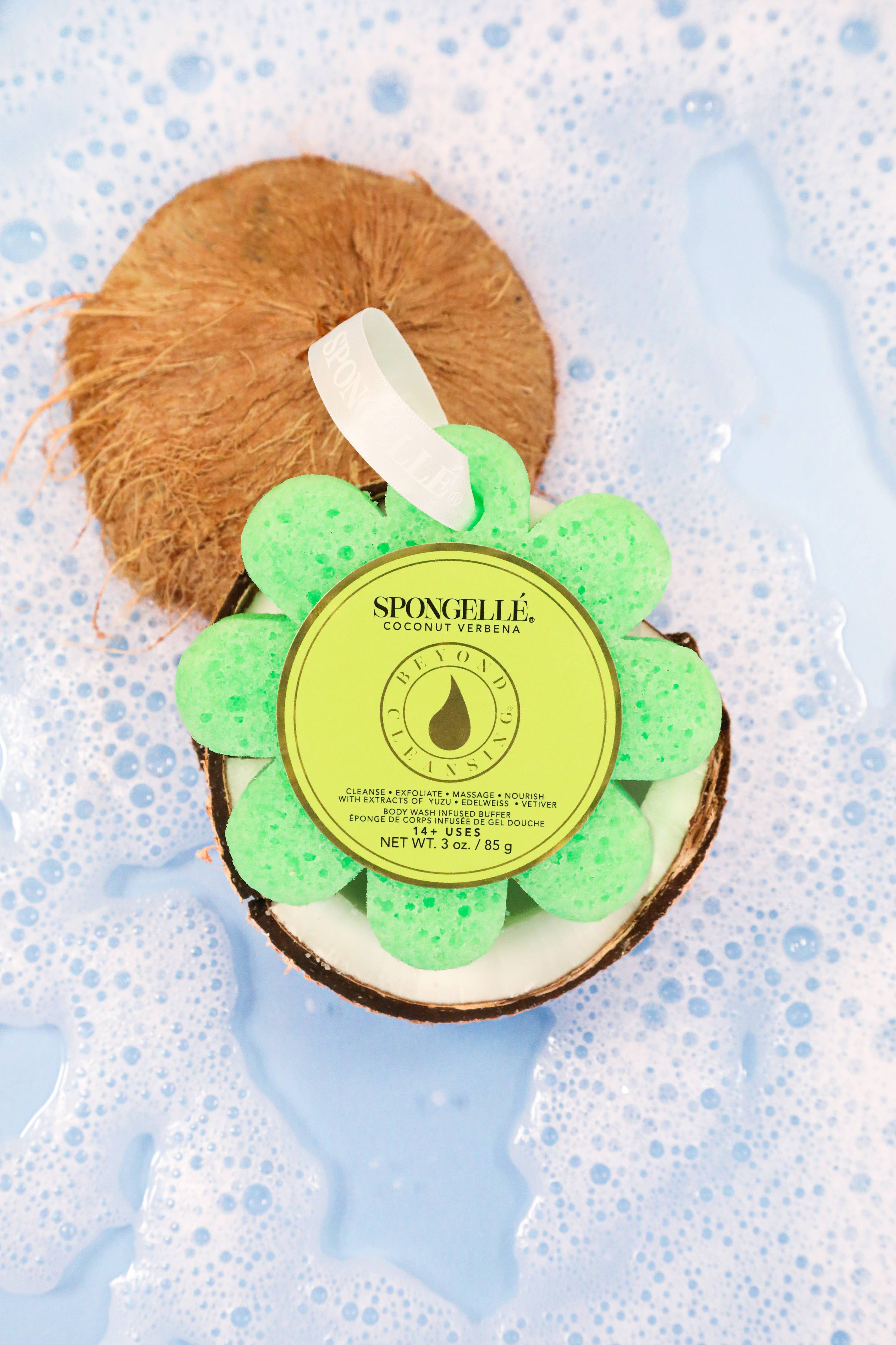 Coconut Verbena Wild Flower | Soap Sponge |Green Soap Buffer