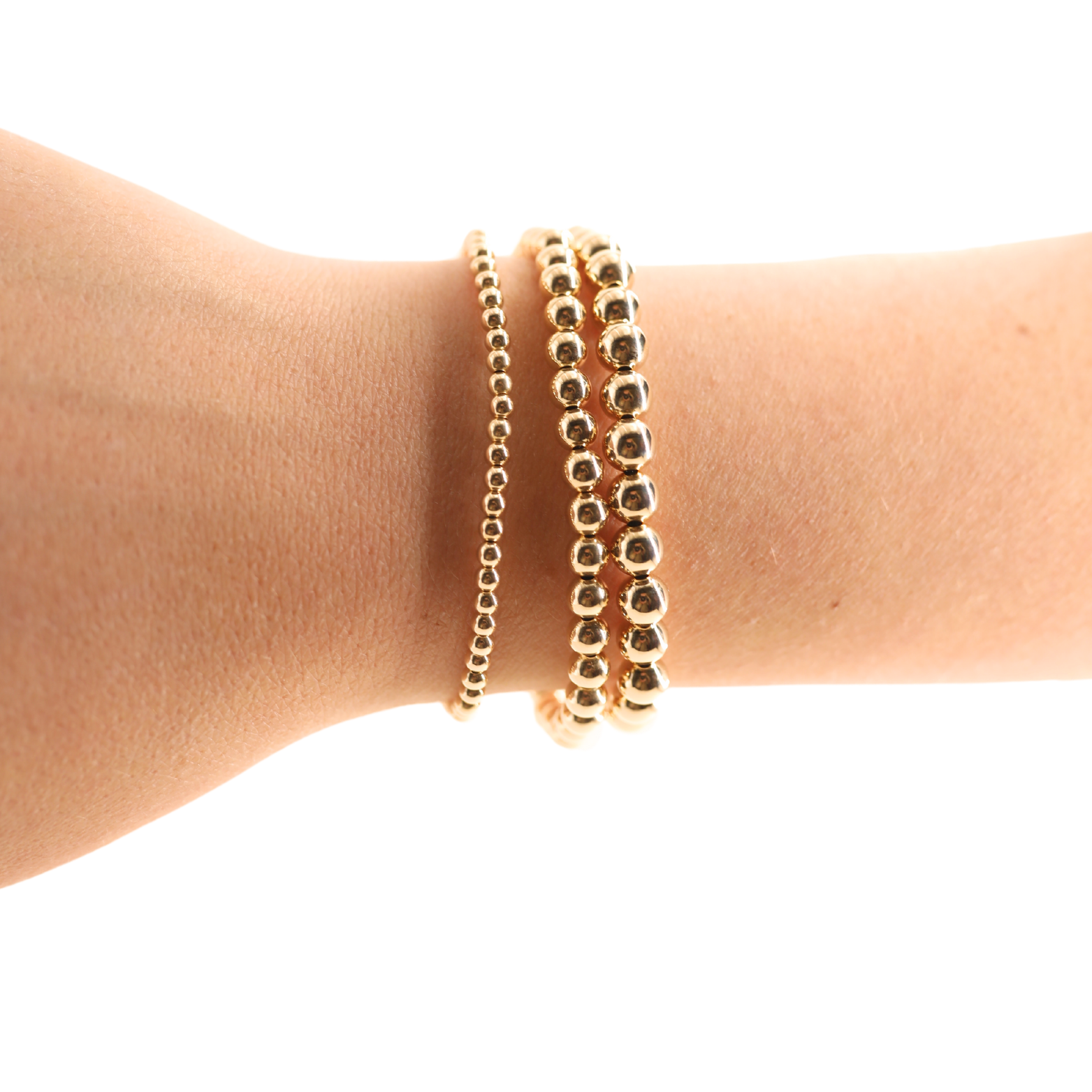 6MM Gold Beaded Bracelet