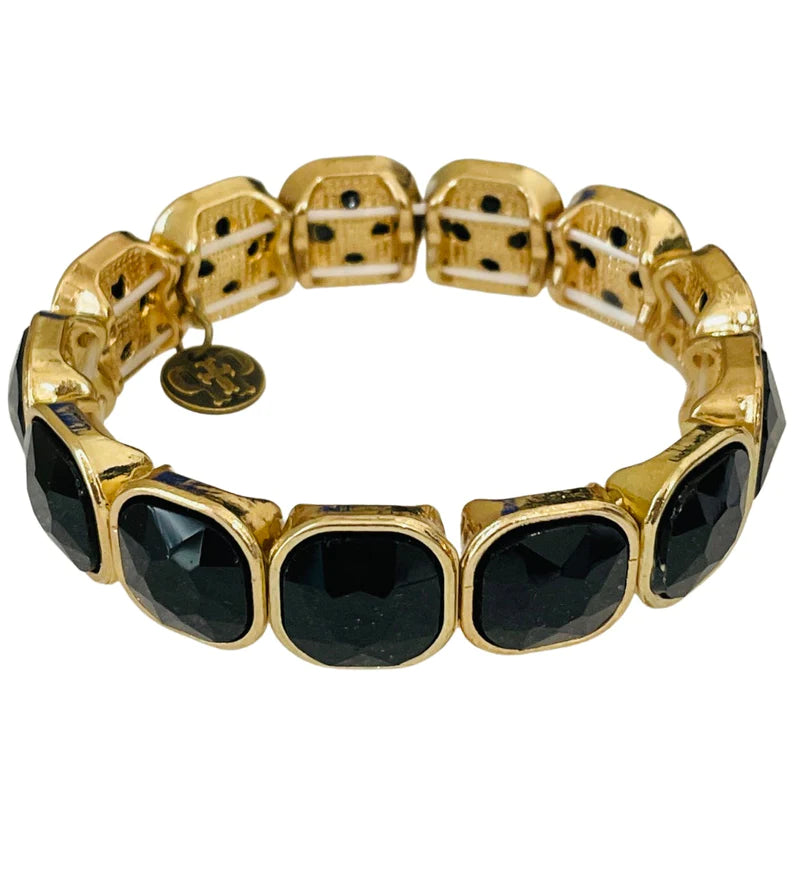 Gold and Black Stretch PP Bracelet