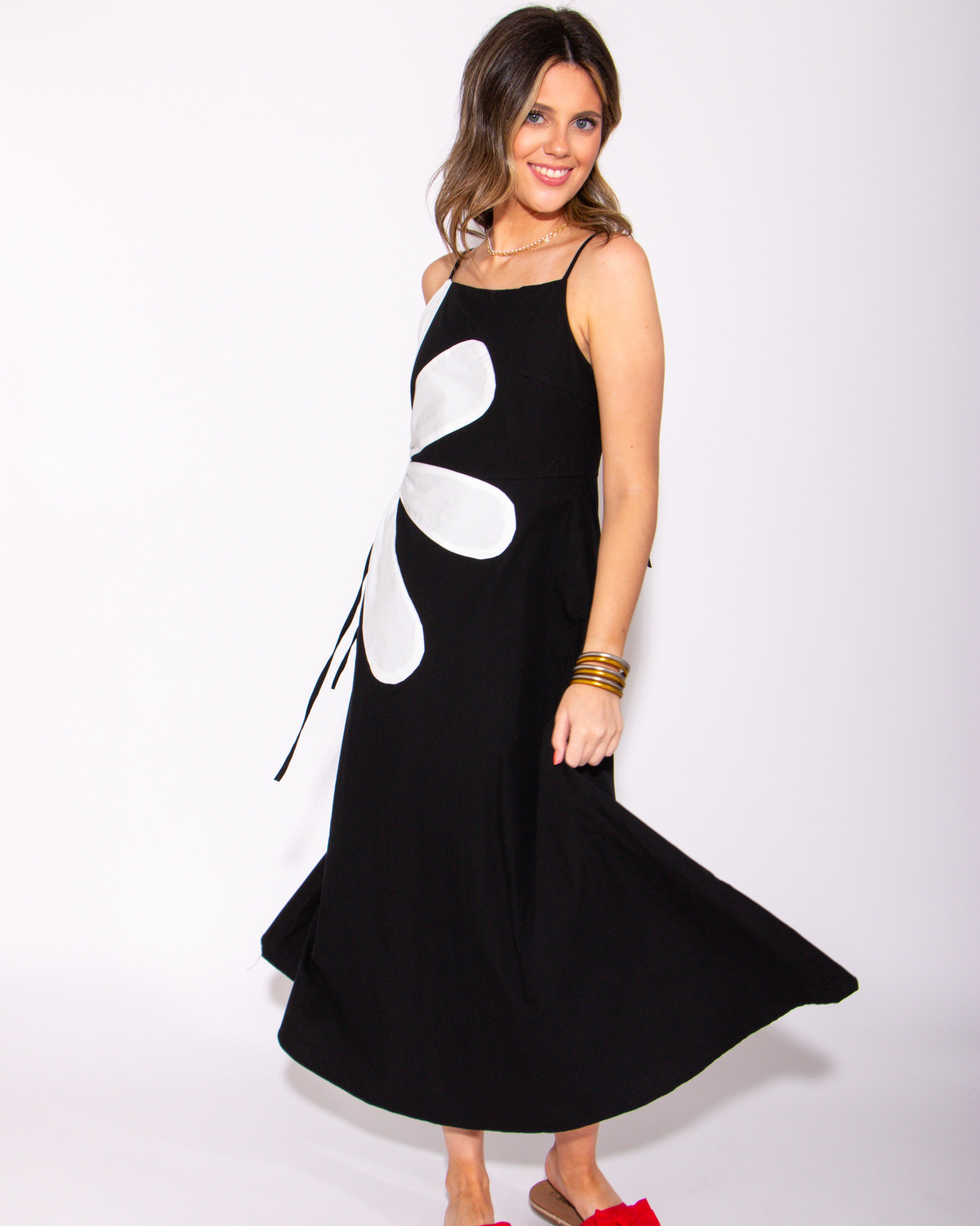 Petal Cut out Midi Dress