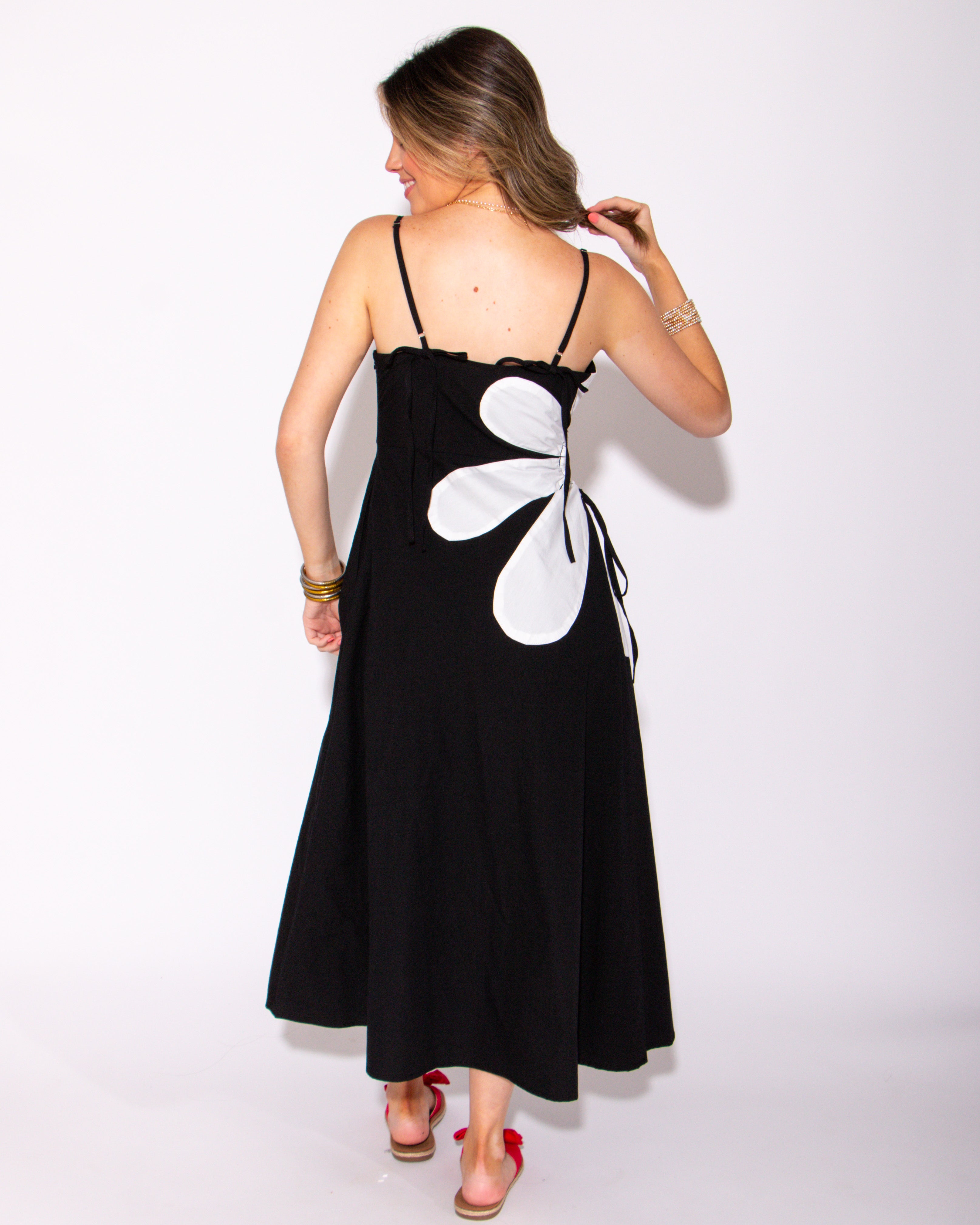 Petal Cut out Midi Dress