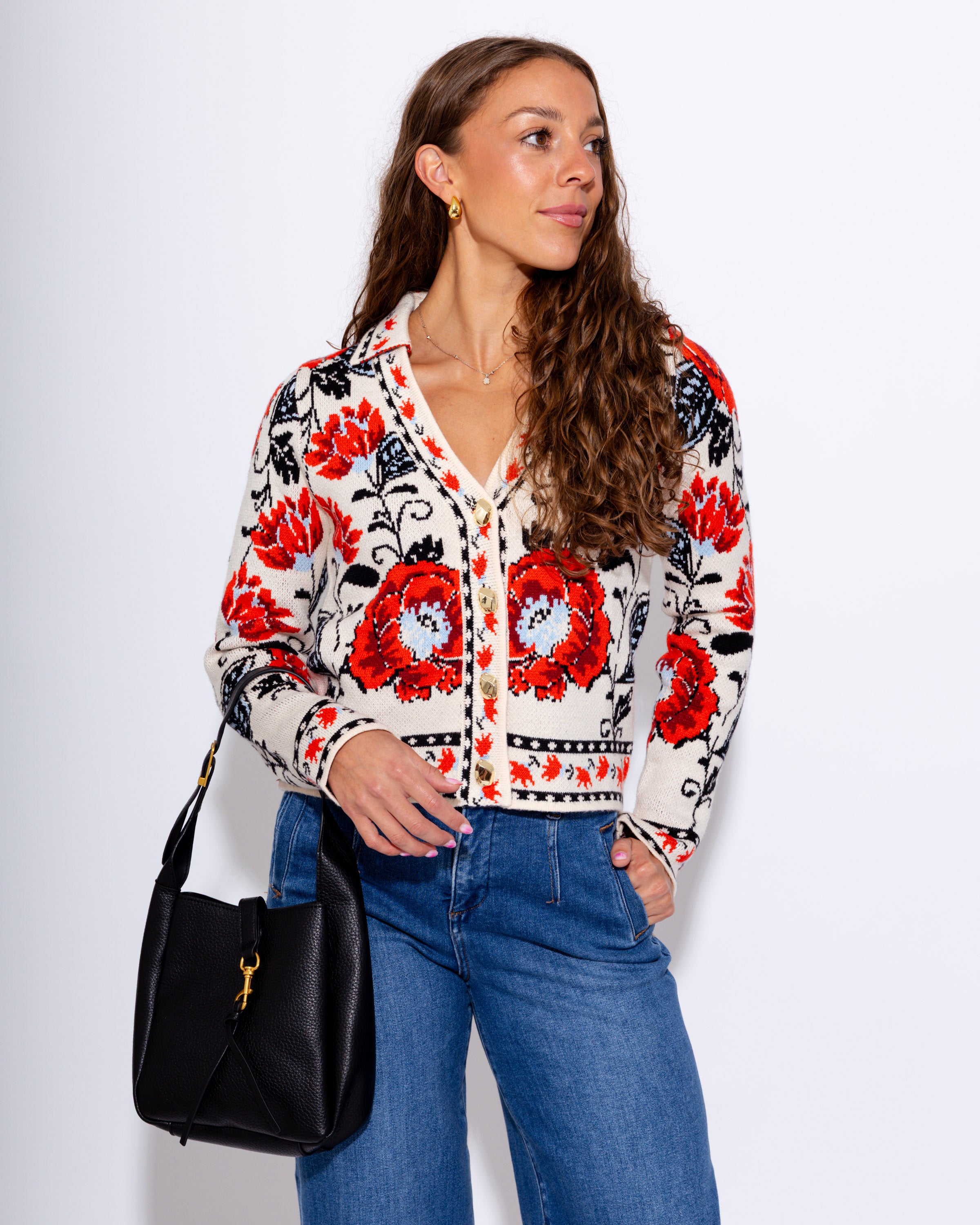 Floral Knit Cardigan