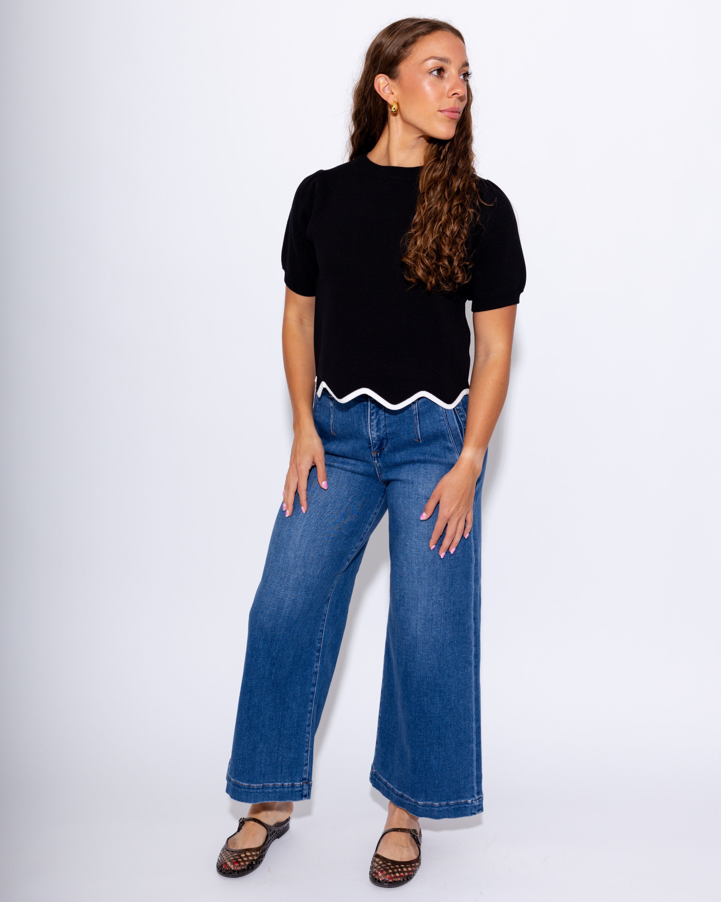 Timeless Scallop Hem Top